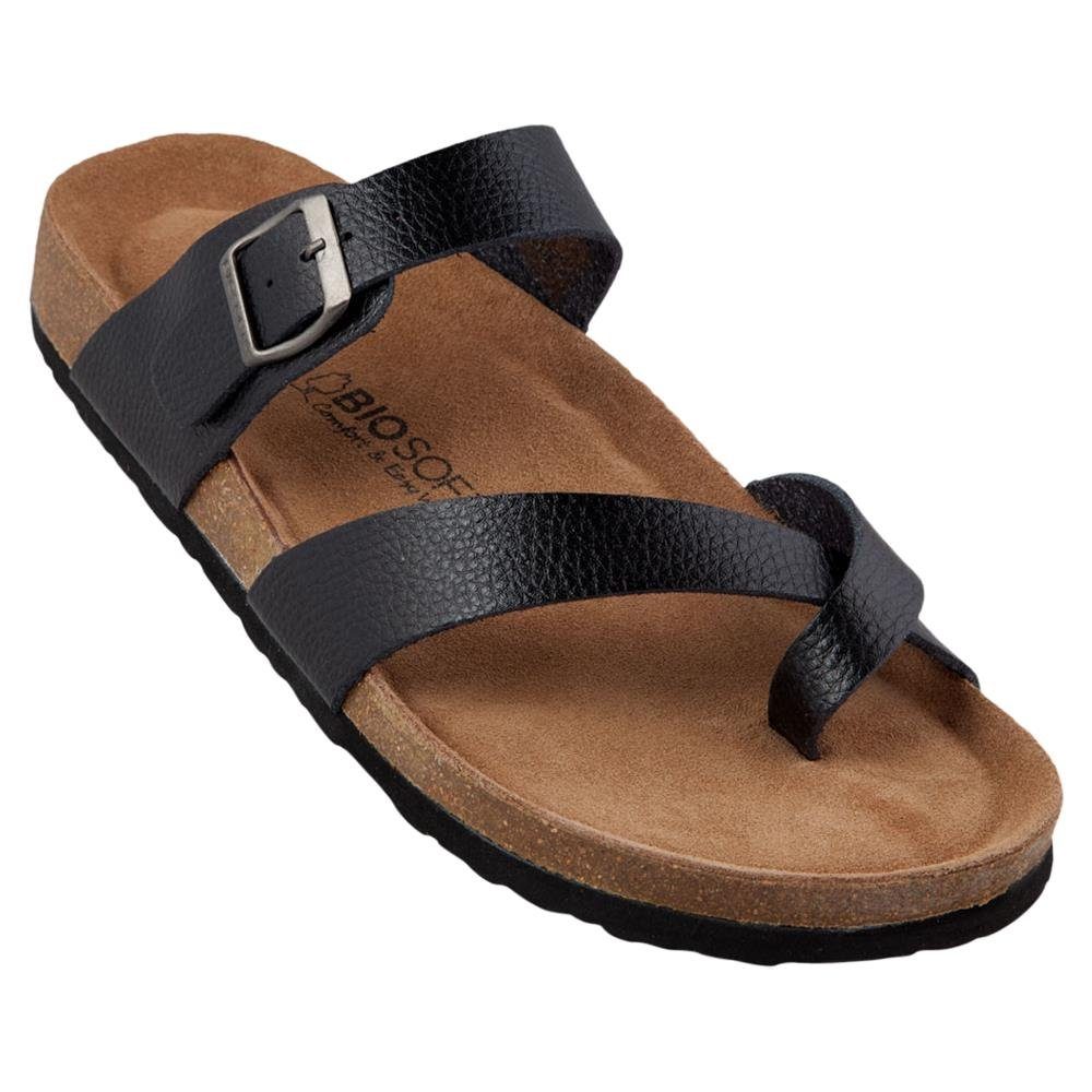 Biosoft Comfort & Easy Walk Biosoft Herren Sandalen Zehentrenner Leder Optik Größe 43 - 47 KAI, Sandale