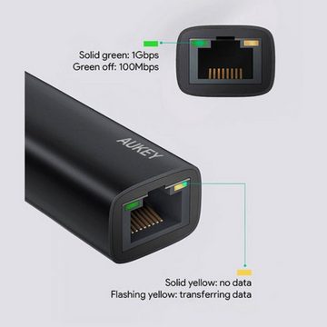 NAIPO Netzwerk-Adapter, 10/100/1000 Mbit/s USB-C-Ethernet-Adapter