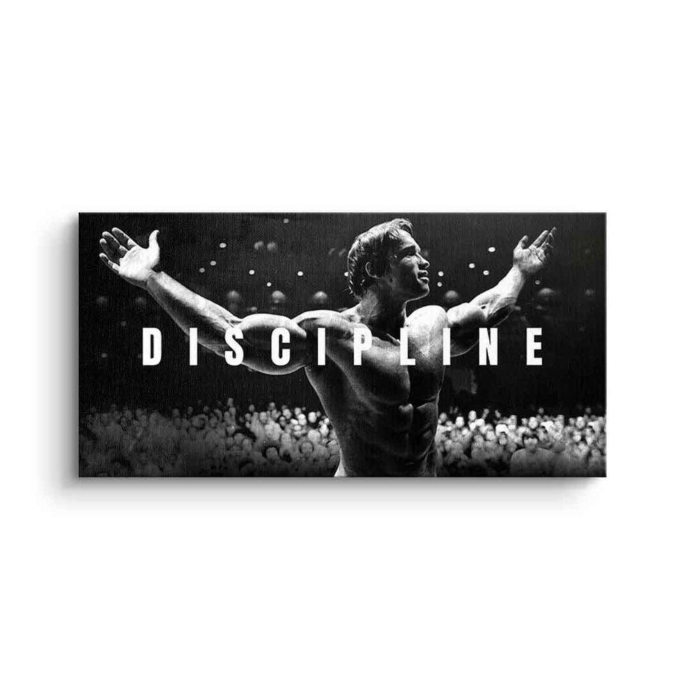 DOTCOMCANVAS® Leinwandbild Discipline, Leinwandbild Arnold Schwarzenegger bodybuilding fitness Disziplin