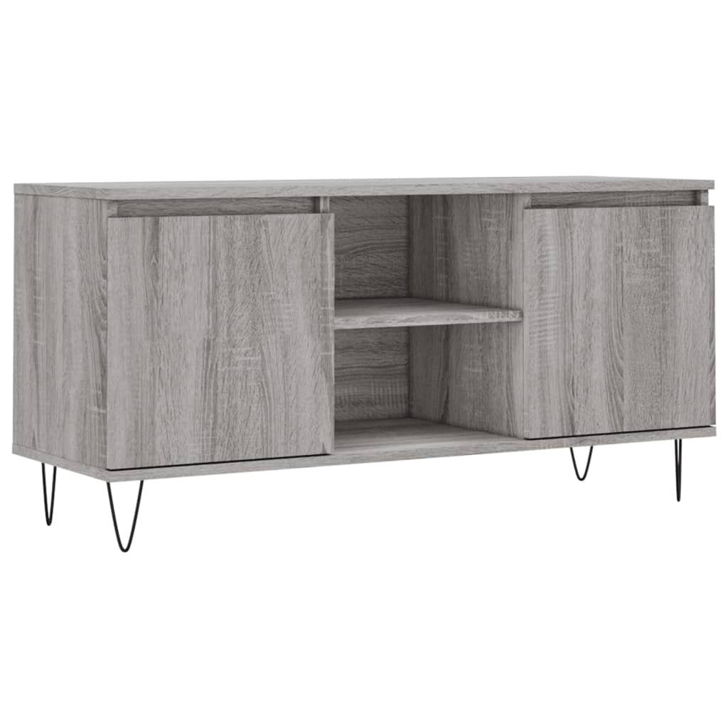 vidaXL TV-Schrank (1-St) TV-Schrank Sonoma 104x35x50 cm Grau Holzwerkstoff