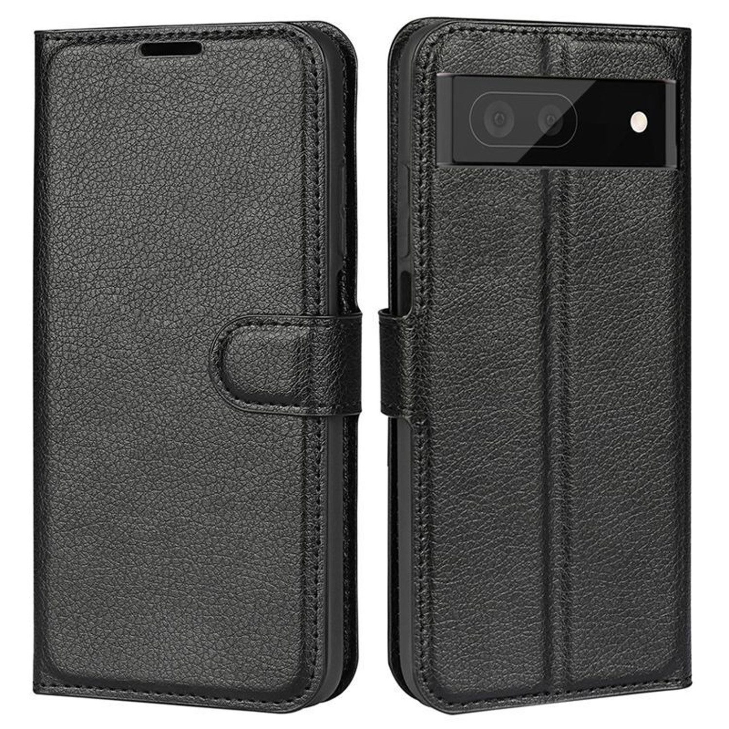 betterfon Handyhülle Handytasche für Google Pixel 6A Klapphülle Schwarz, 3 Kartenfächer, Magnetverschluss & Standfunktion im Lederlook – Bild 4 von 5