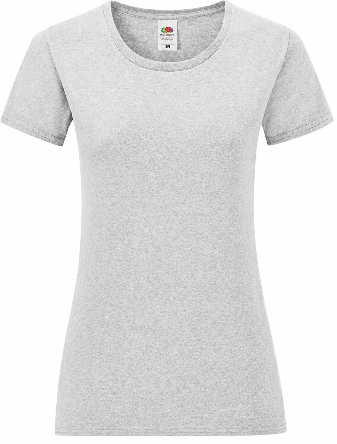 Fruit of the Loom Rundhalsshirt Damen Iconic T, 100% gekämmte, ringgesponnene Baumwolle