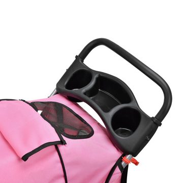 pro.tec Tiertransporttasche bis 15 kg, Hundewagen »Niceville« Pet Stroller Regenschutz Roadster Pink