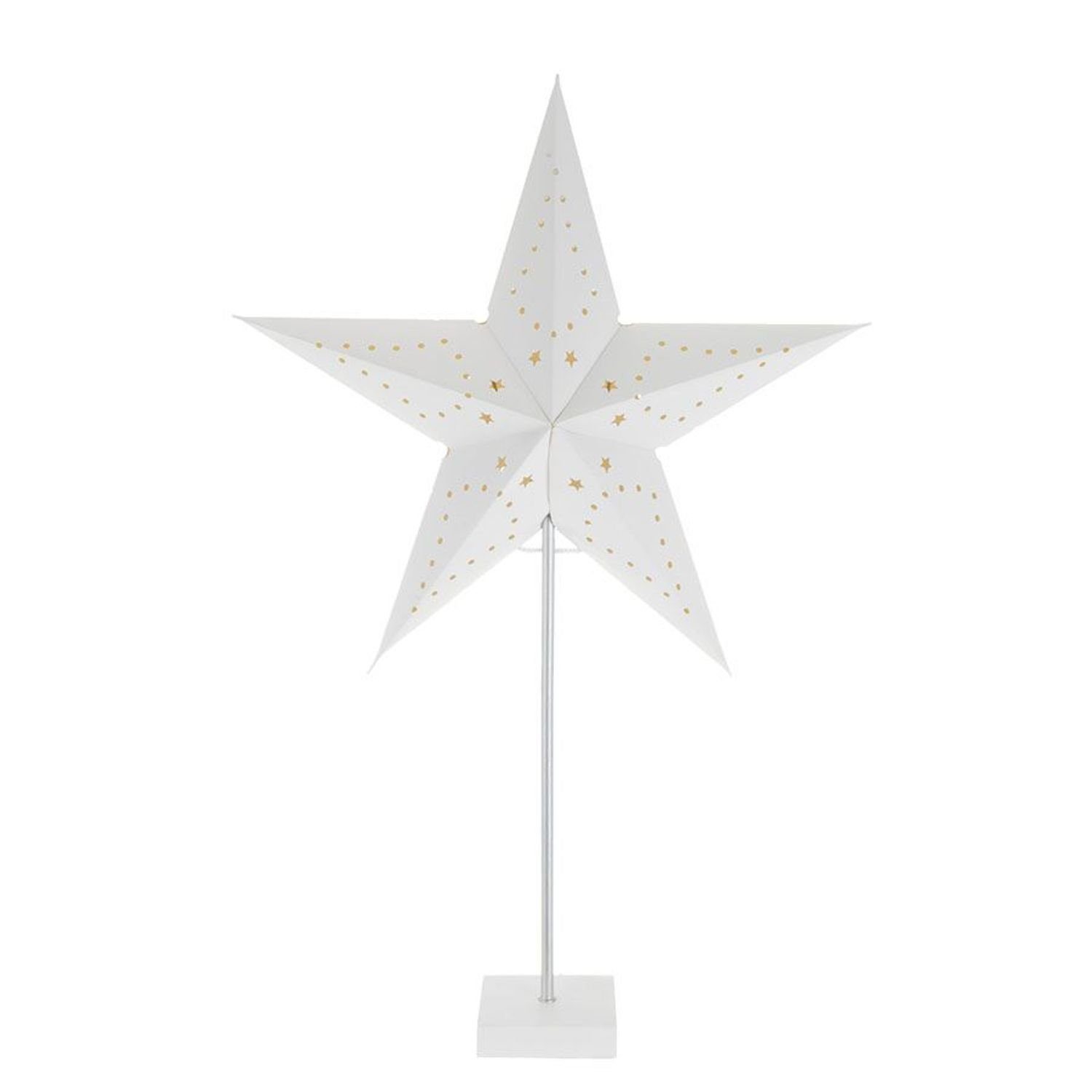 BURI Dekofigur Sternenlampe mit Ständer 68cm