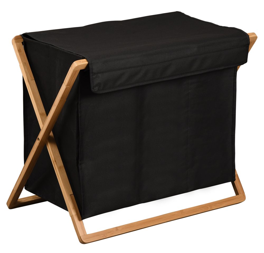 KESPER® Wäschebox Wäschesammler, FSC, schwarz (1 St), mit 3fach Einteilung