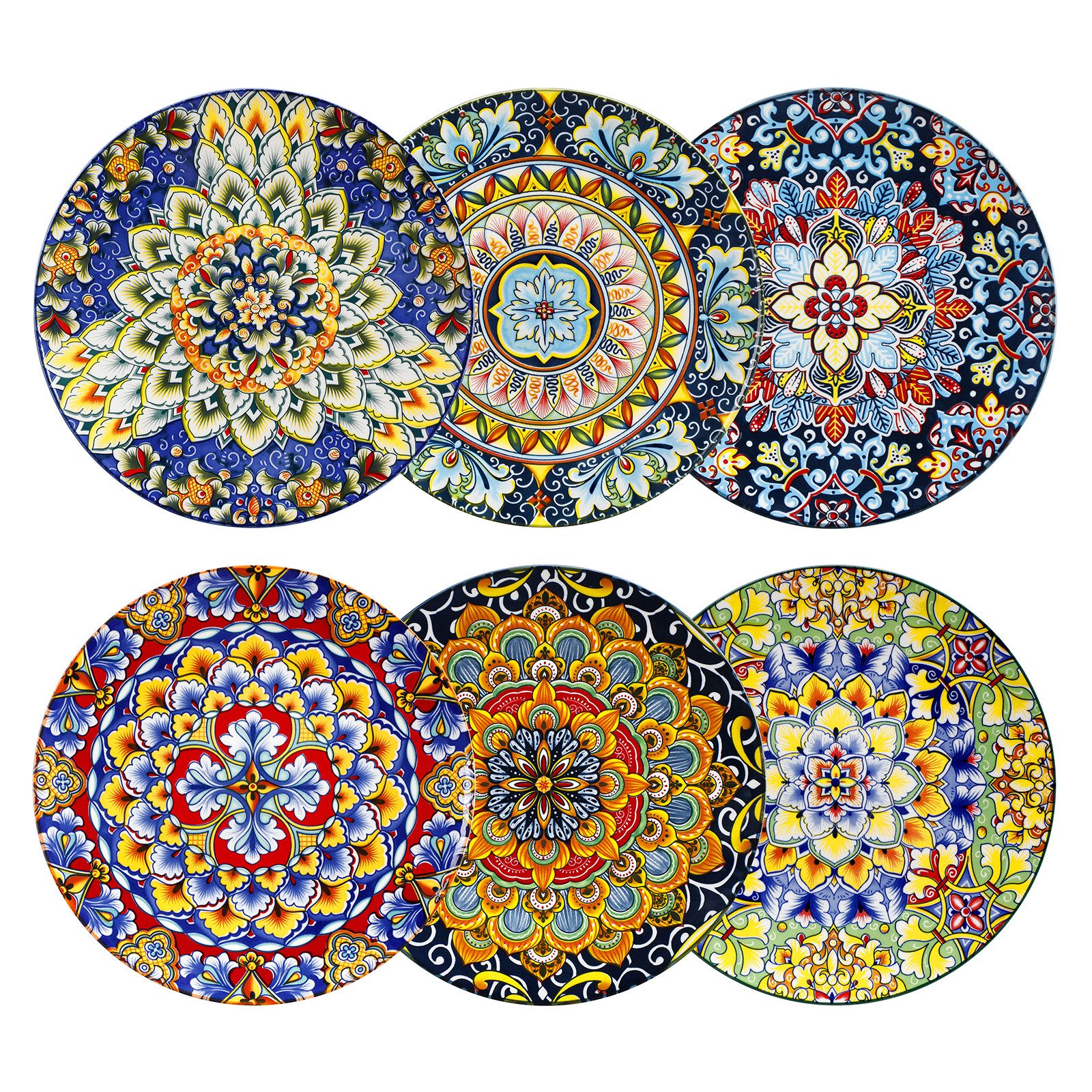 vancasso Dessertteller 6tlg Dessertteller für 6, Porzellan Tafelservice, BOHO-Stil, (6 St)