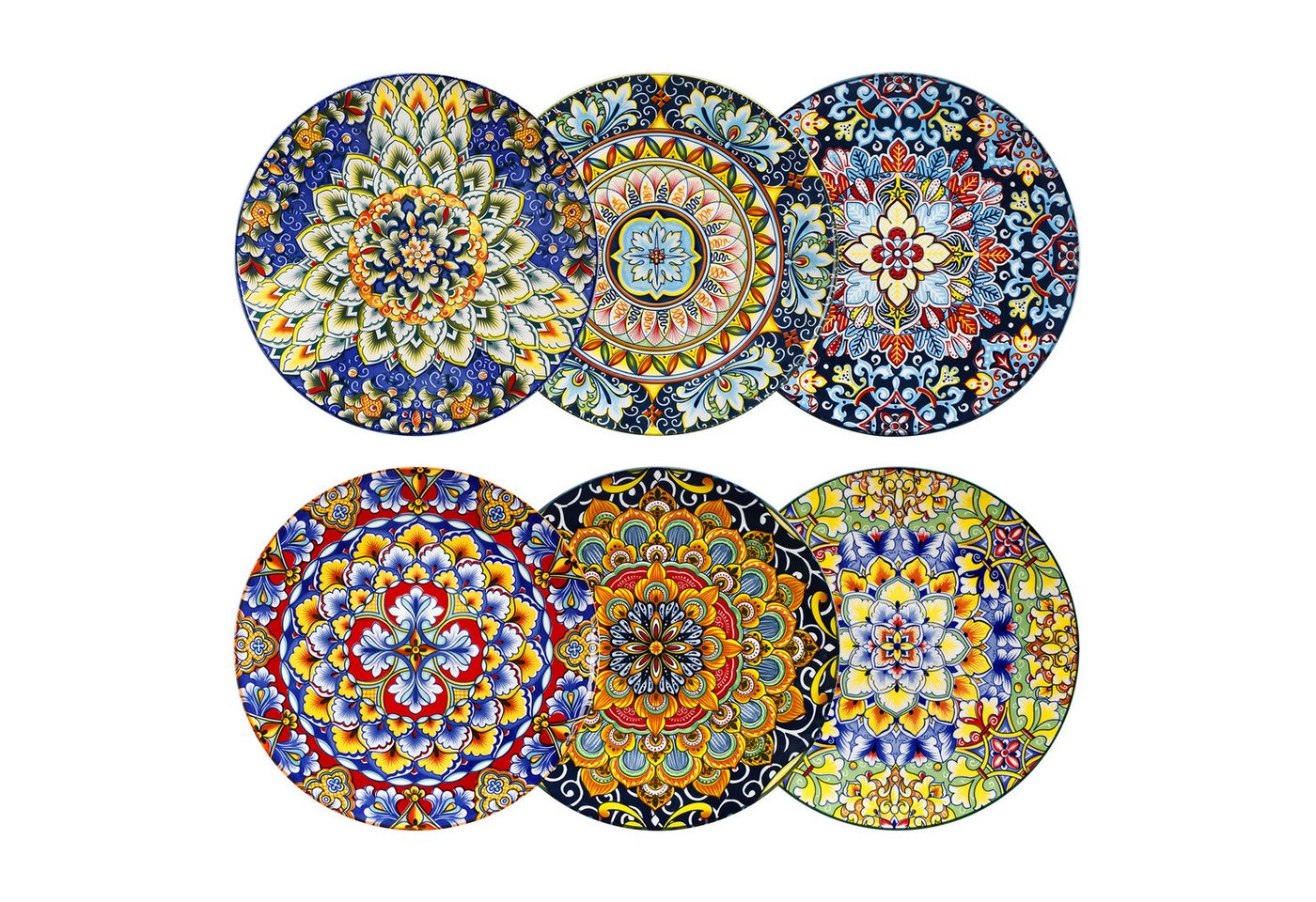 vancasso Dessertteller 6tlg Dessertteller für 6, Porzellan Tafelservice, BOHO-Stil, (6 St)