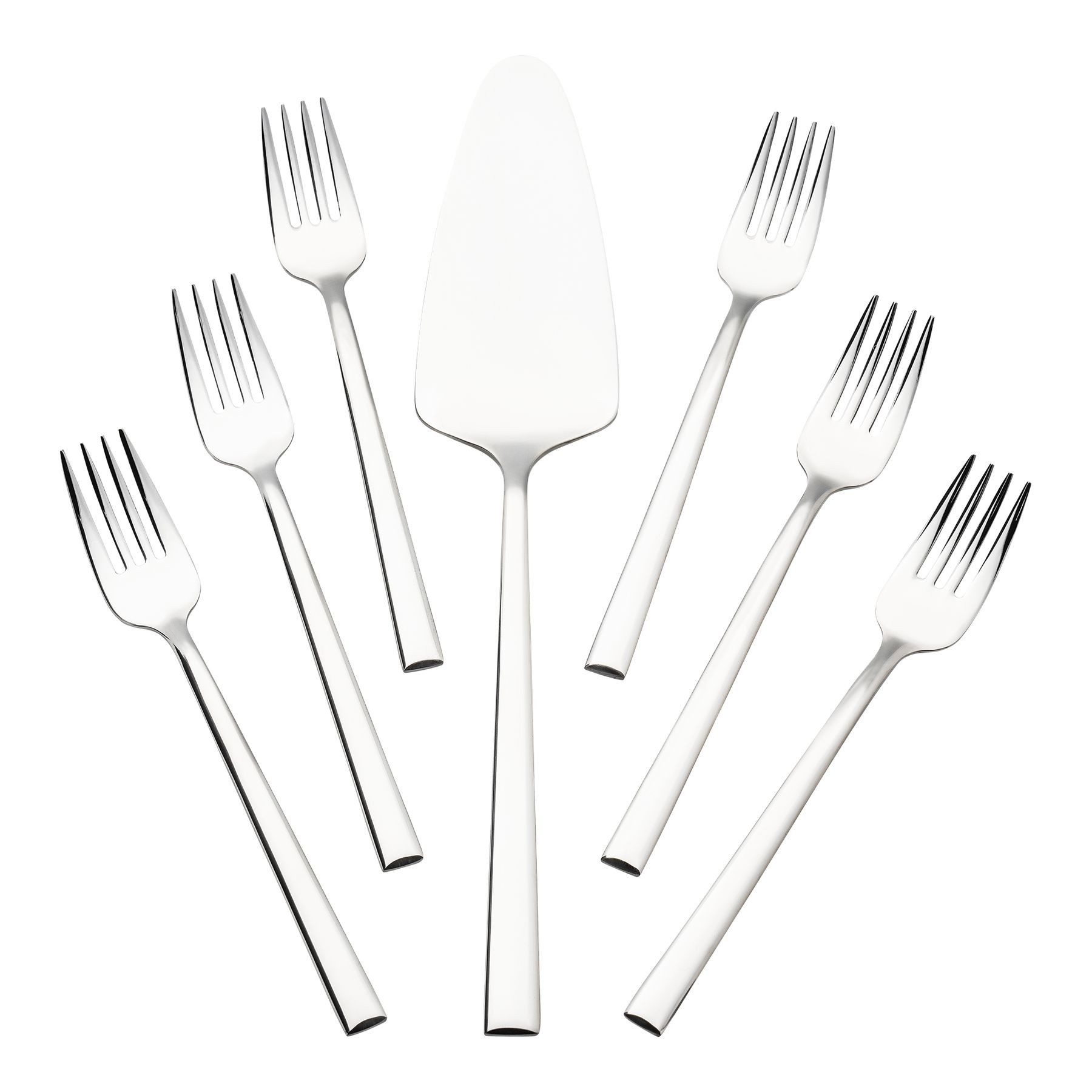 Asphald Besteck-Set Invicta Kuchen Set 7tlg. Edelstahl Rostfrei Kuchengabel Tortenheber (7-tlg), 6 Personen, Edelstahl 18/10, Spülmaschinenfest und Rostfrei