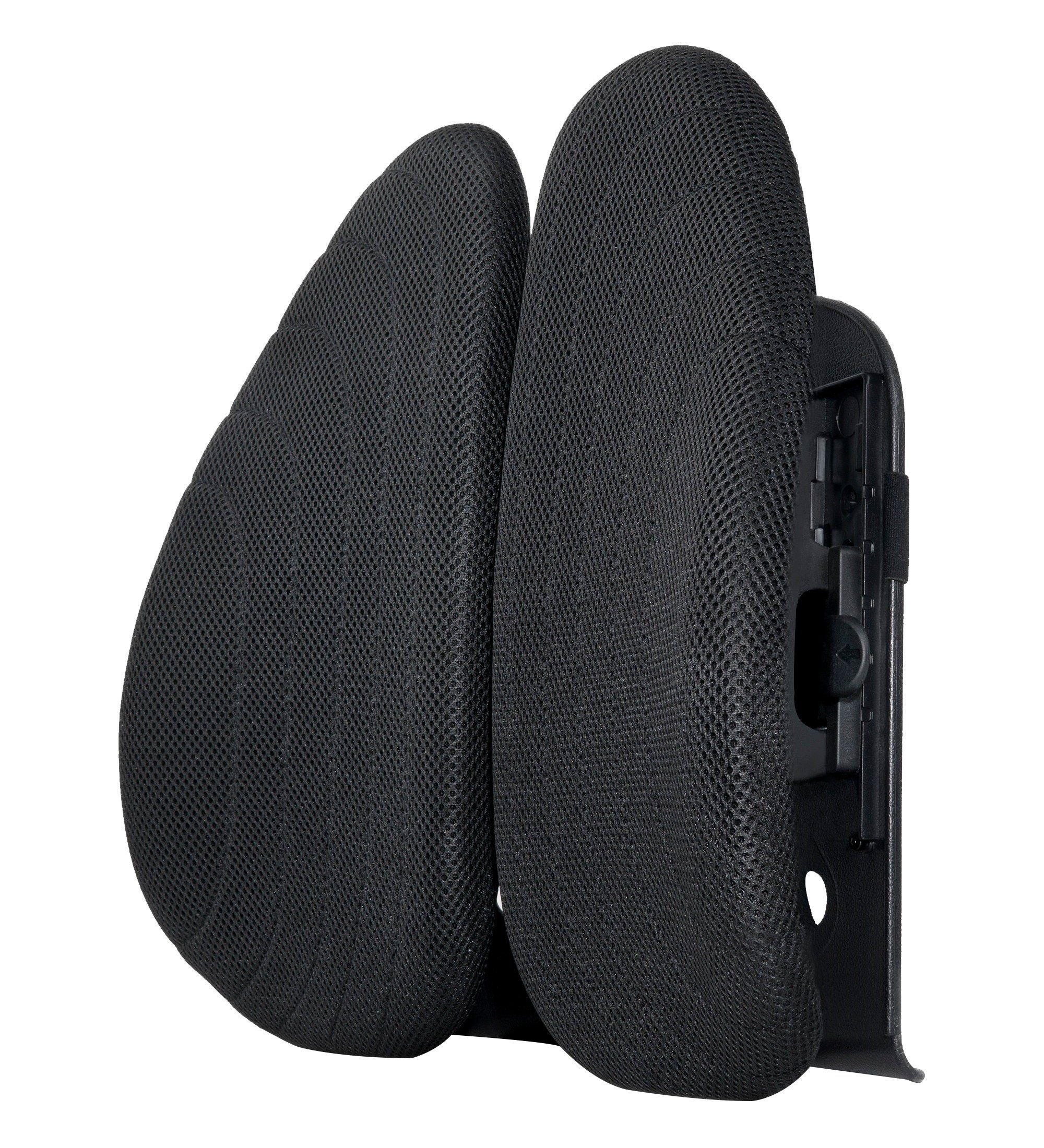 Vitabo Orthopädisches Rückenkissen - ergonomisches Lendenkissen I  Lordosenstütze Rückenstütze für Büro Auto – Linderung von Rückenschmerzen  (Grau)