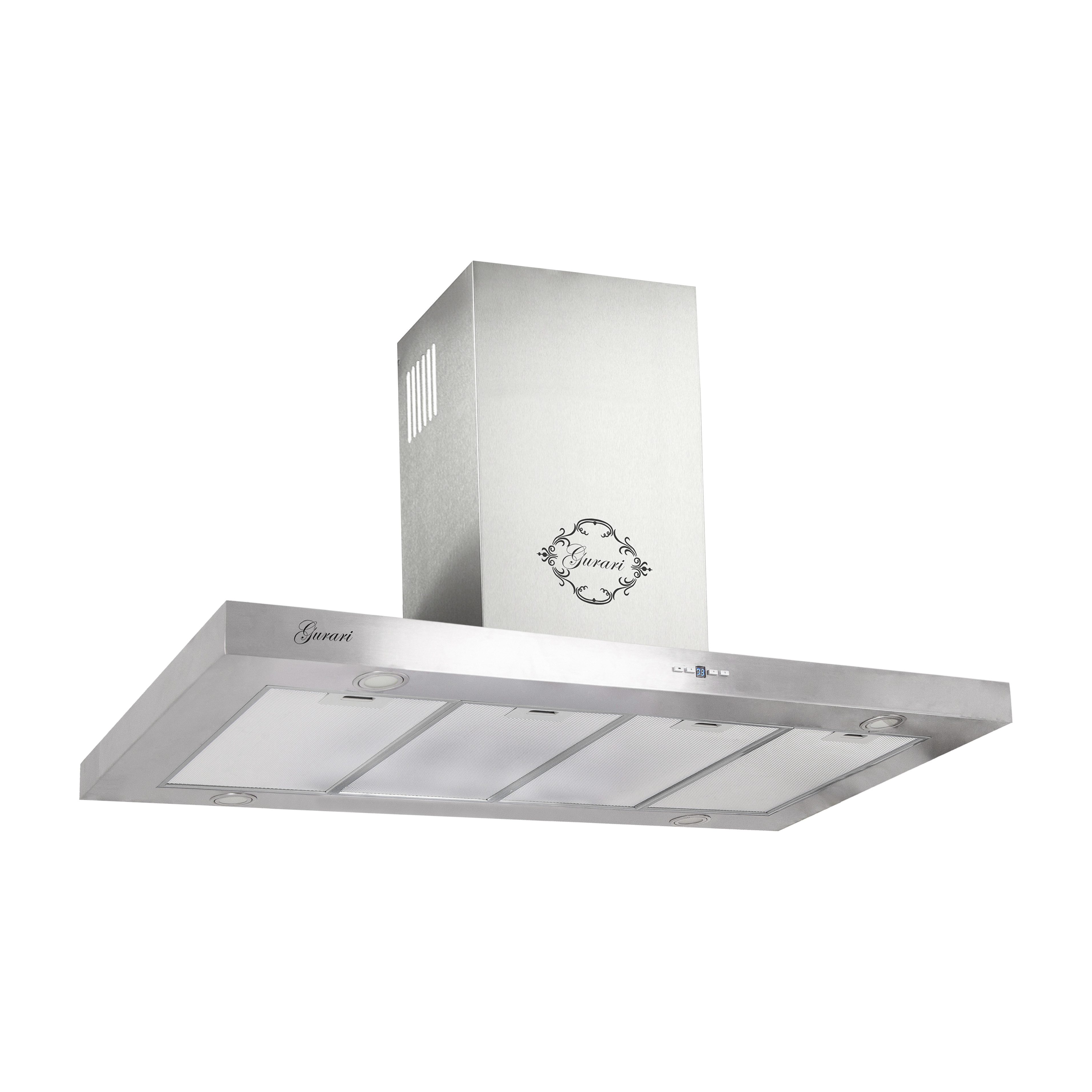 GURARI Inselhaube GCH I 431 120 IS PRIME N / GCH I 431 120 IS PRIME N, Insel Dunstabzugshaube 120 cm, Edelstahl, 1000m³/h, Fernbedienung