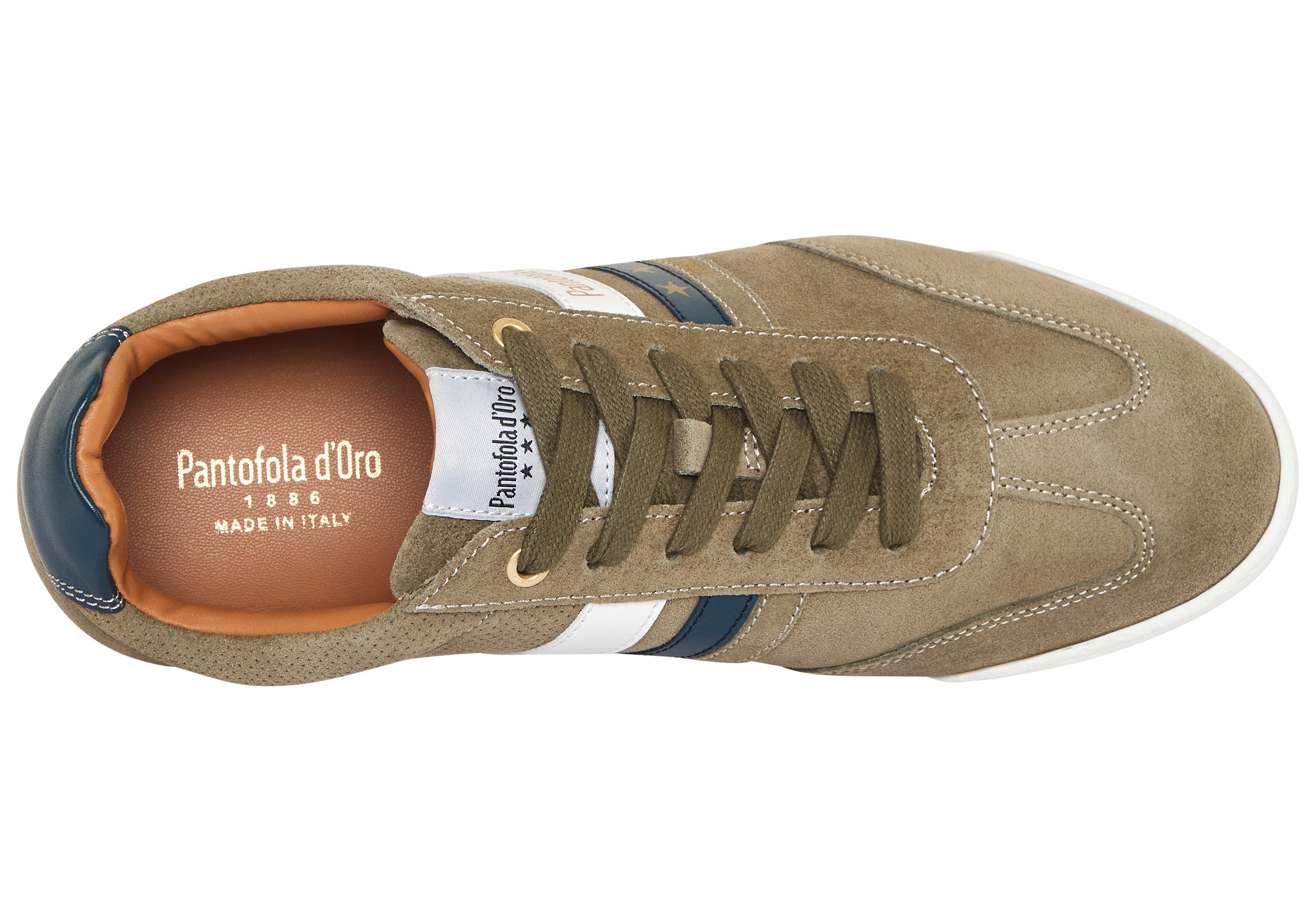 Pantofola d´Oro VASTO LOW Sneaker Obermaterial aus Leder, Gummilaufsohle, mit Schnürung