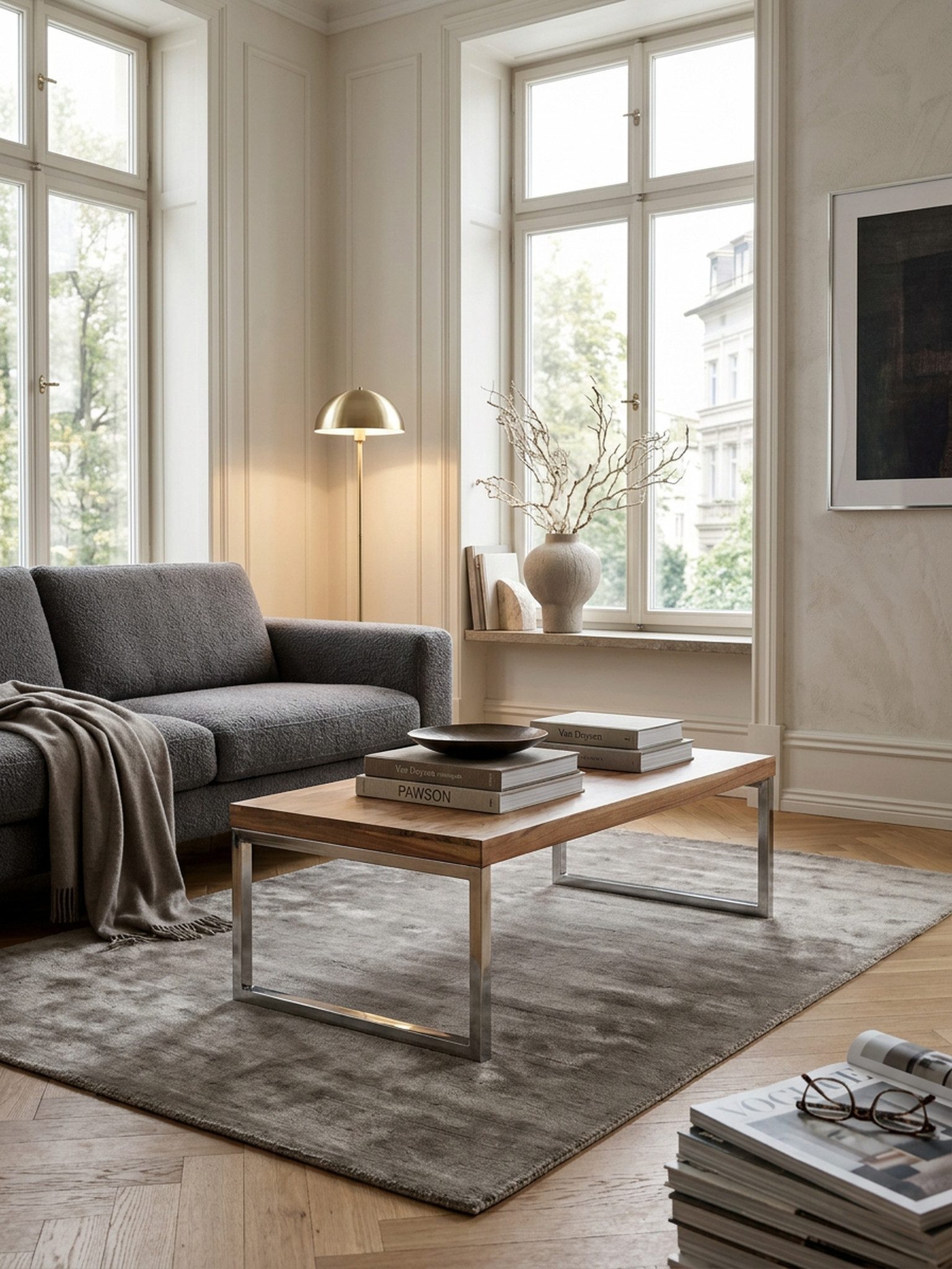 KADIMA DESIGN Couchtisch Couchtisch GUNA Massiv-Holz Akazie 120 cm breit Wohnzimmer-Tisch, Design dunkel-braun Landhaus-Stil Beistelltisch