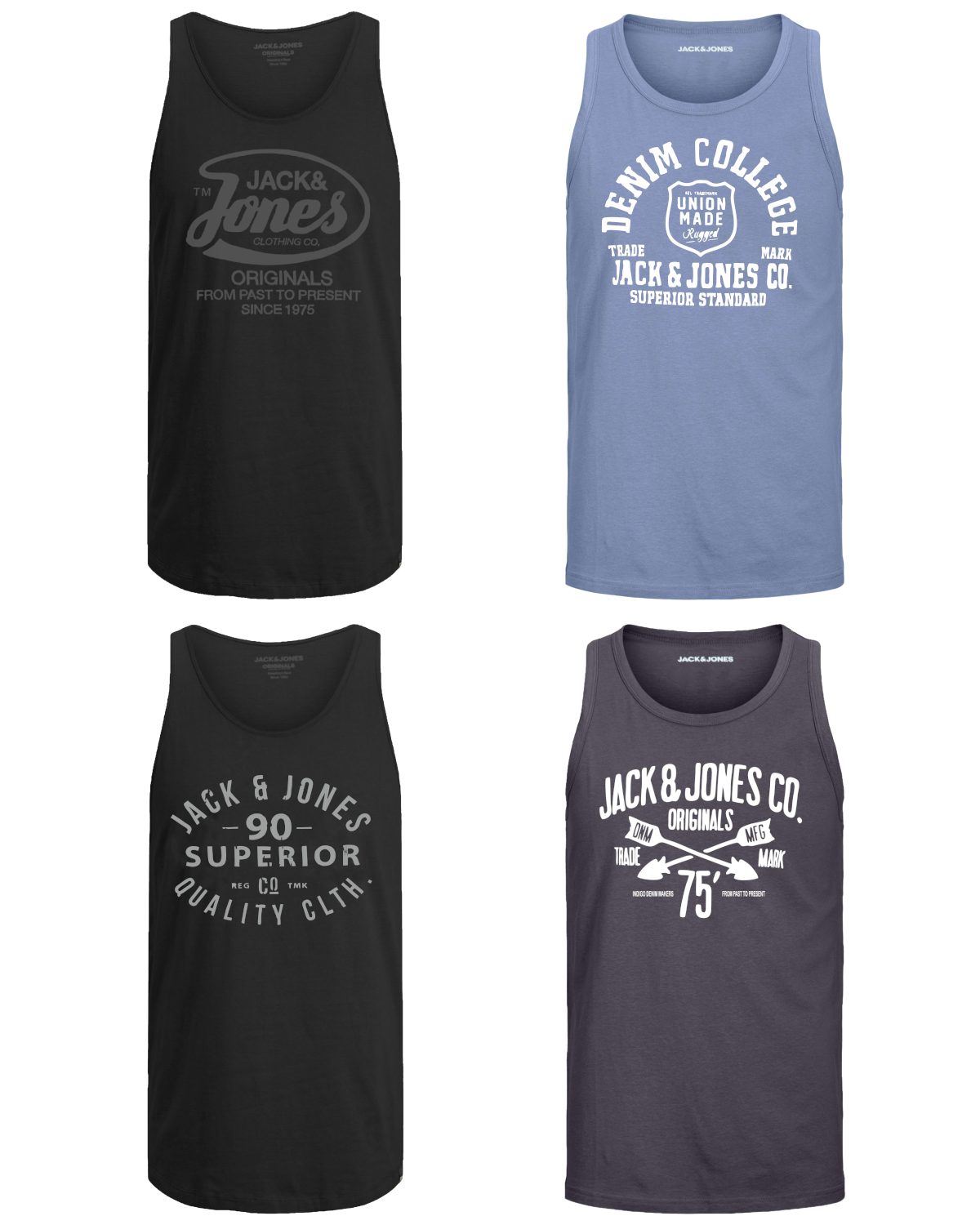 Jack & Jones Tanktop (Spar-Set, 4er-Pack) in unifarbe