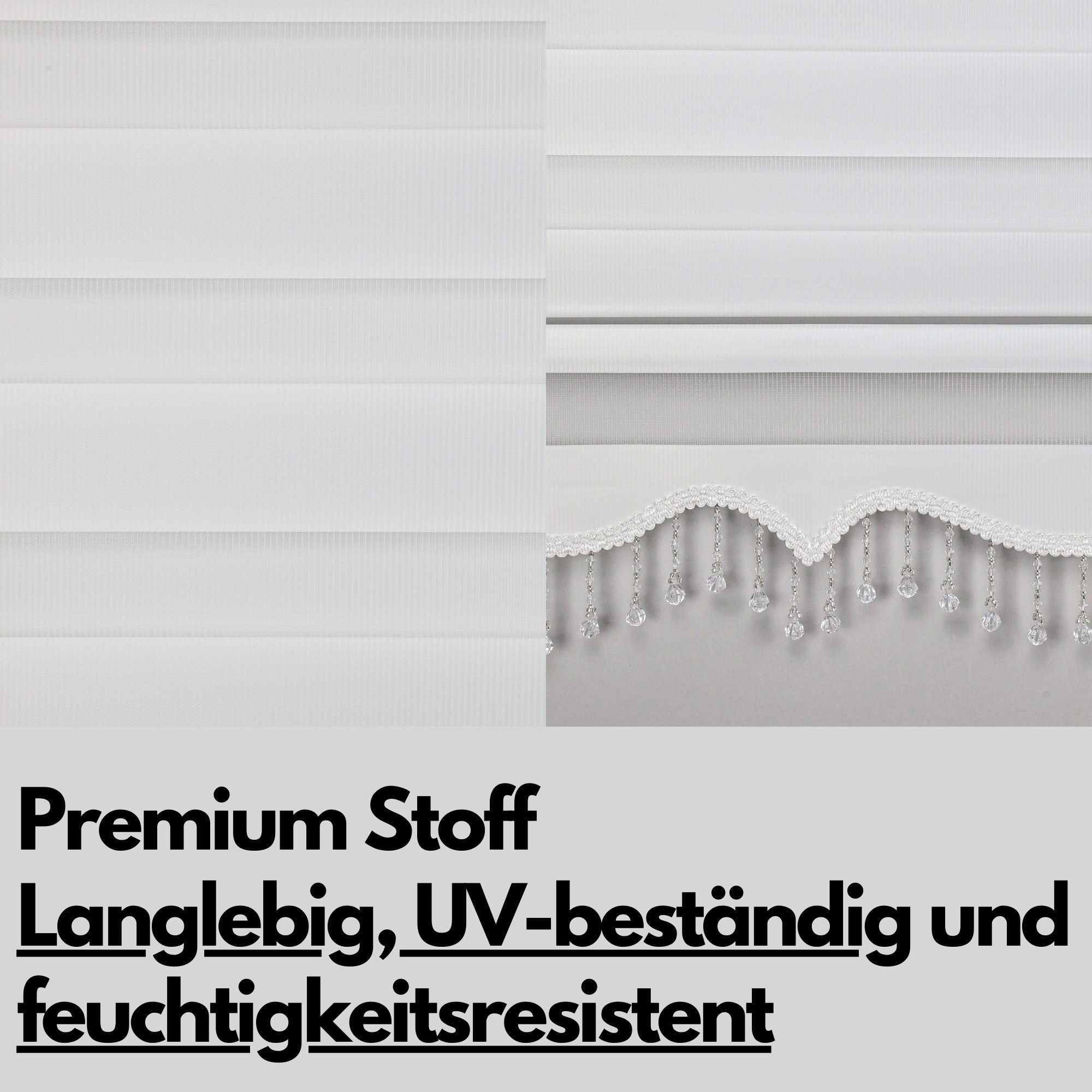 Doppelrollo Doppelrollo mit Kassette Weiß Grau Höhe 250/200 cm mit und ohne günstig online kaufen