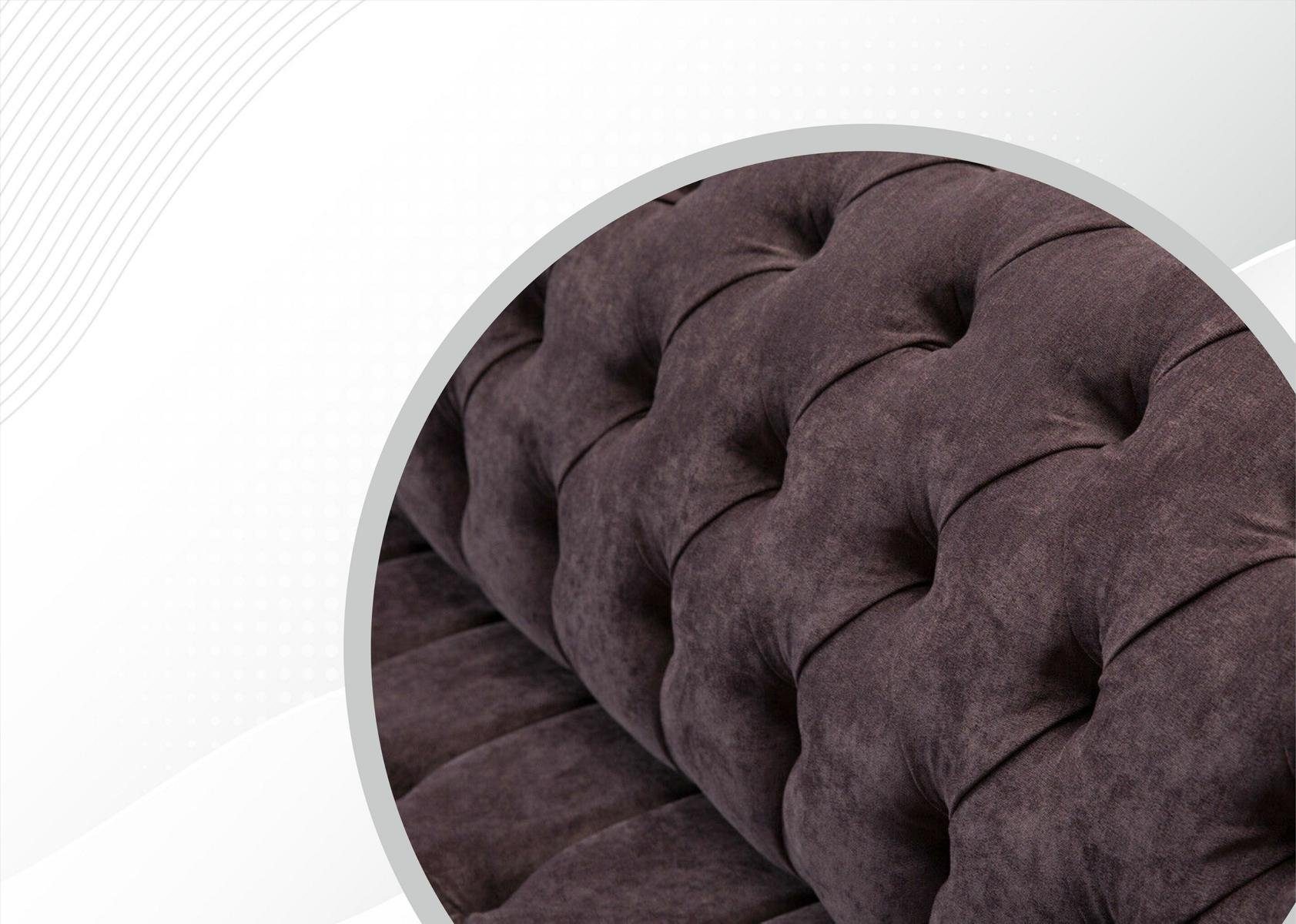 Sofa Chesterfield Chesterfield-Sofa, Design 4 cm Sofa JVmoebel Couch 265 Sitzer