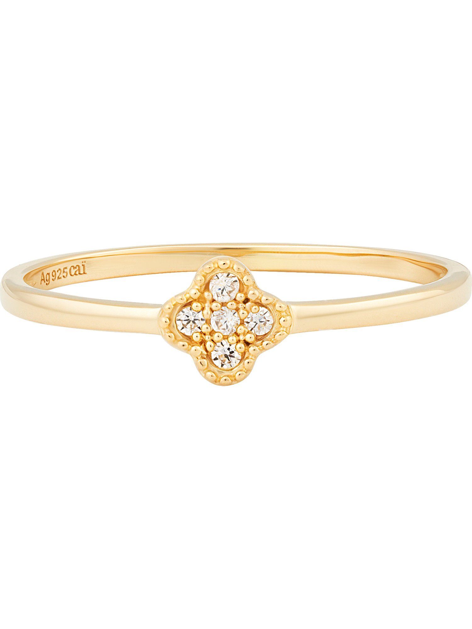 CAÏ Silberring Caï Damen-Damenring 925er Silber 5 Zirkonia, Zirkonia