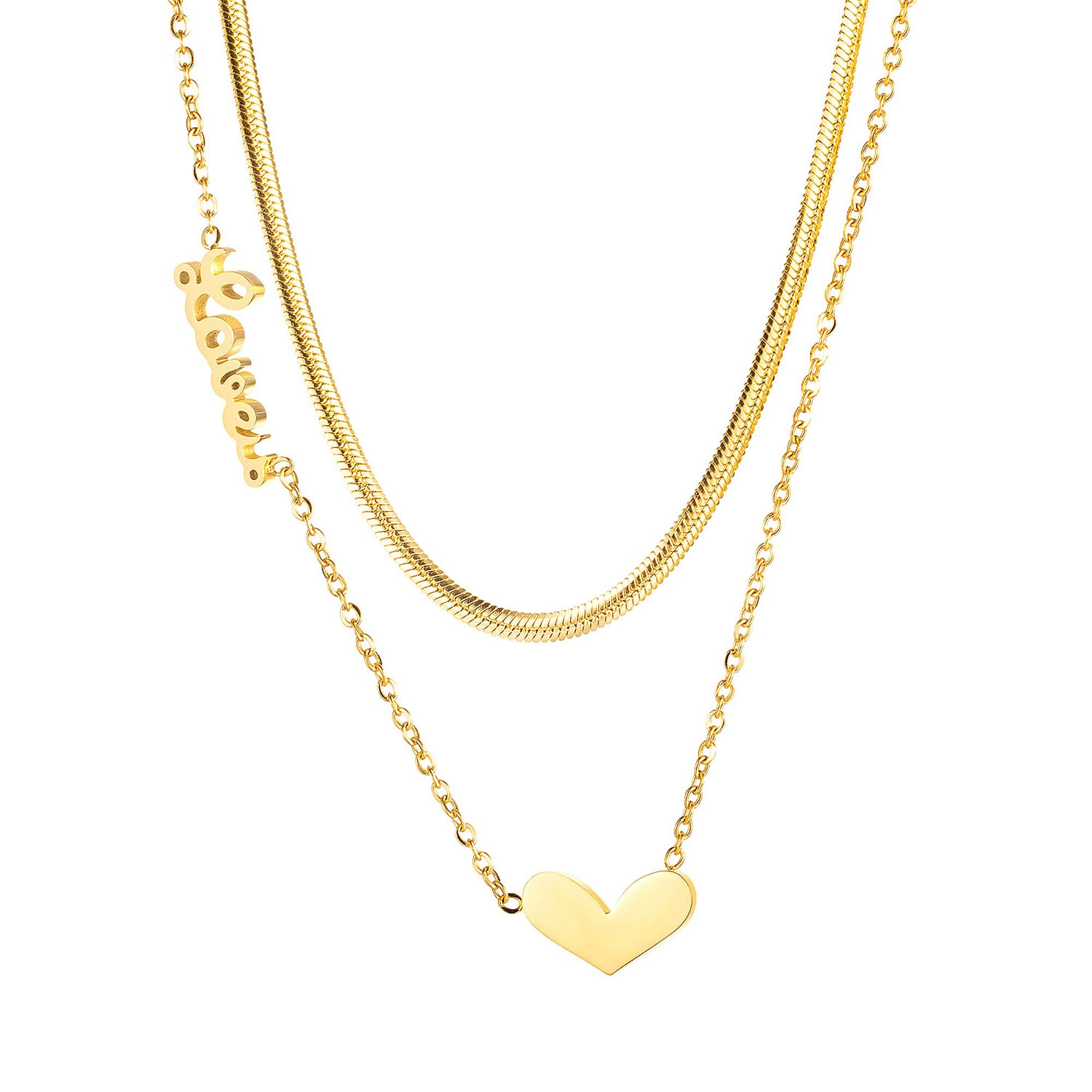 COLLEZIONE ALESSANDRO Kette mit Anhänger "Sweet Heart", zweirehige Kette günstig online kaufen