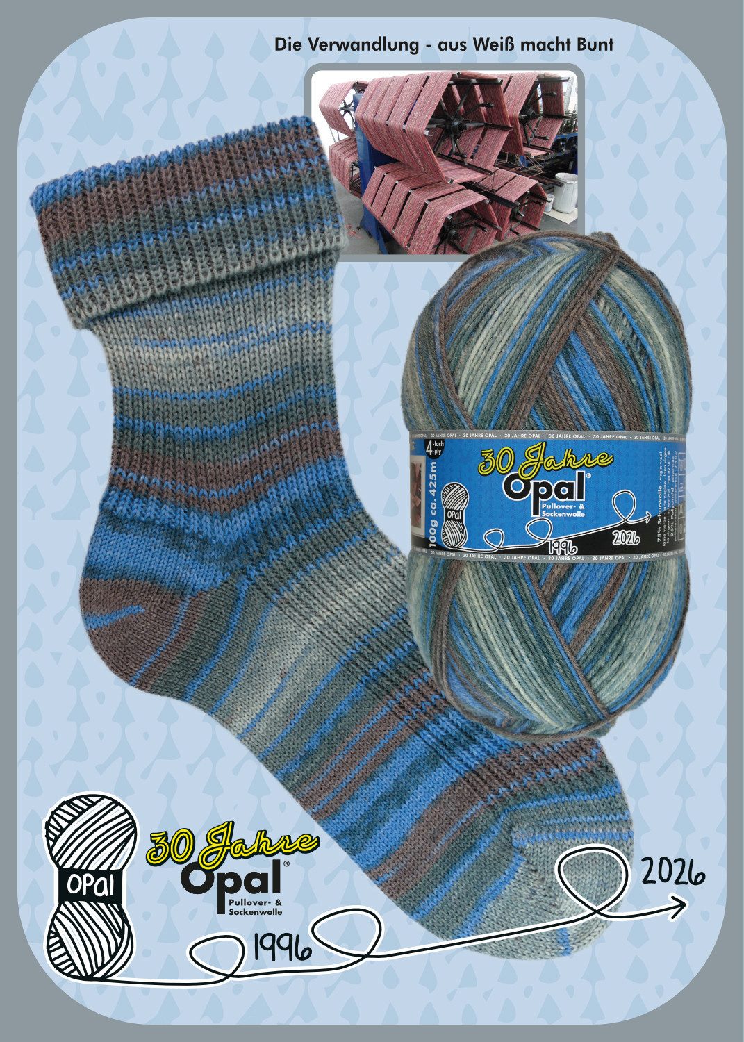 Opal Opal "30 Jahre Opal" Häkelwolle, 425 m (Opal 4-fach Pullover- und Sockenwolle), 100 g