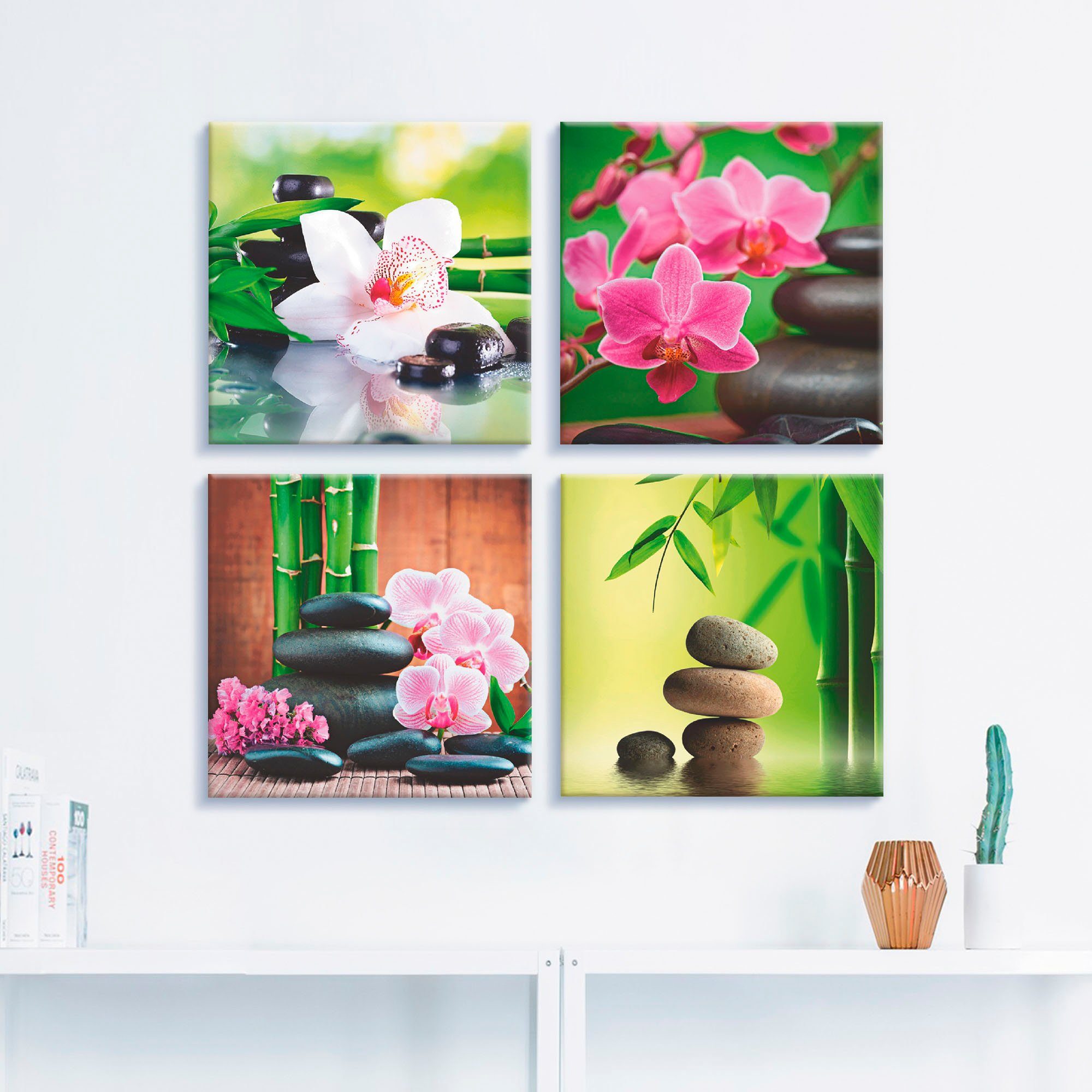 Artland Leinwandbild Spa Bambus Zweige Zen günstig online kaufen