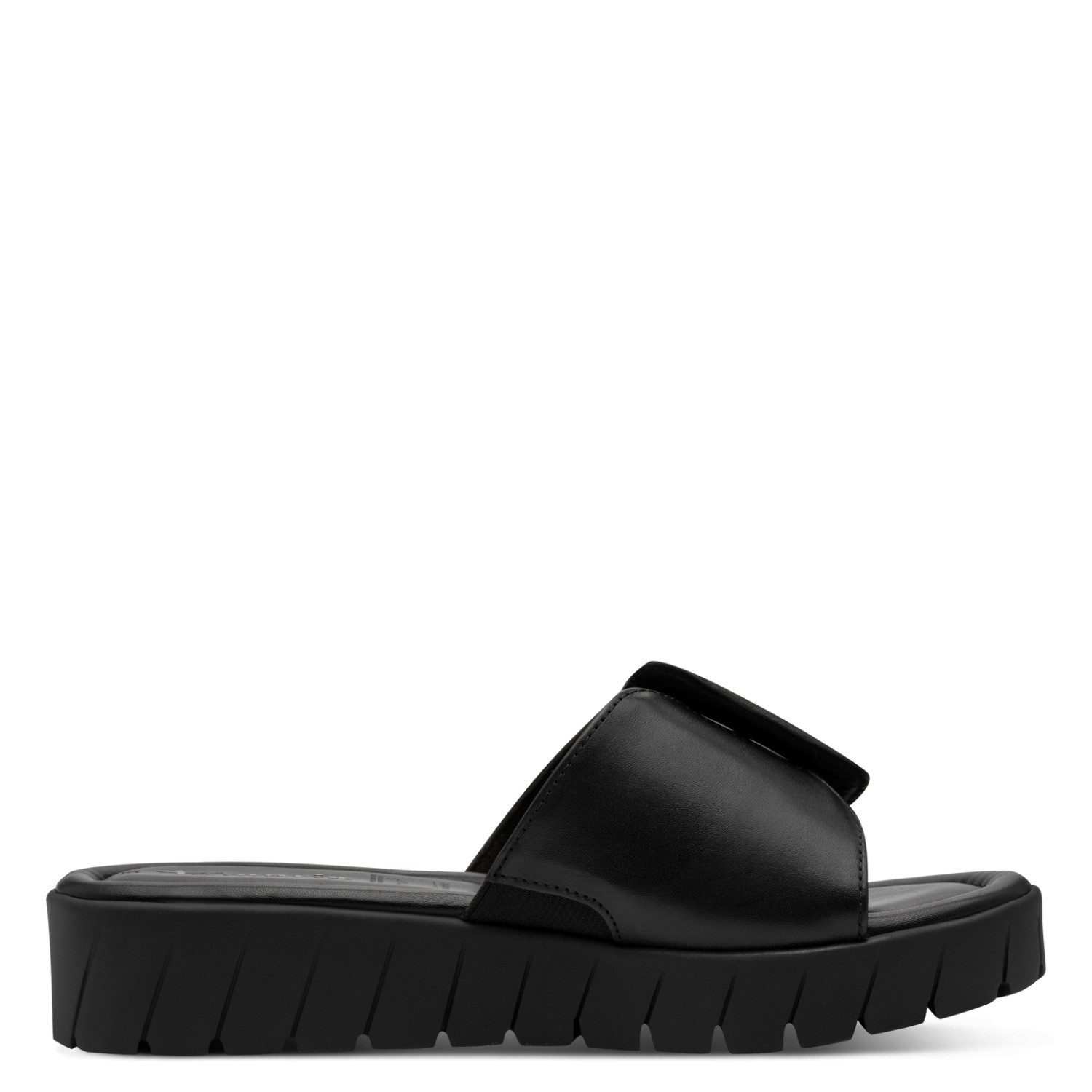 Tamaris Pantolette Keilabsatz, Schlüpfschuh, Sommerschuh mit modischer Zierschnalle