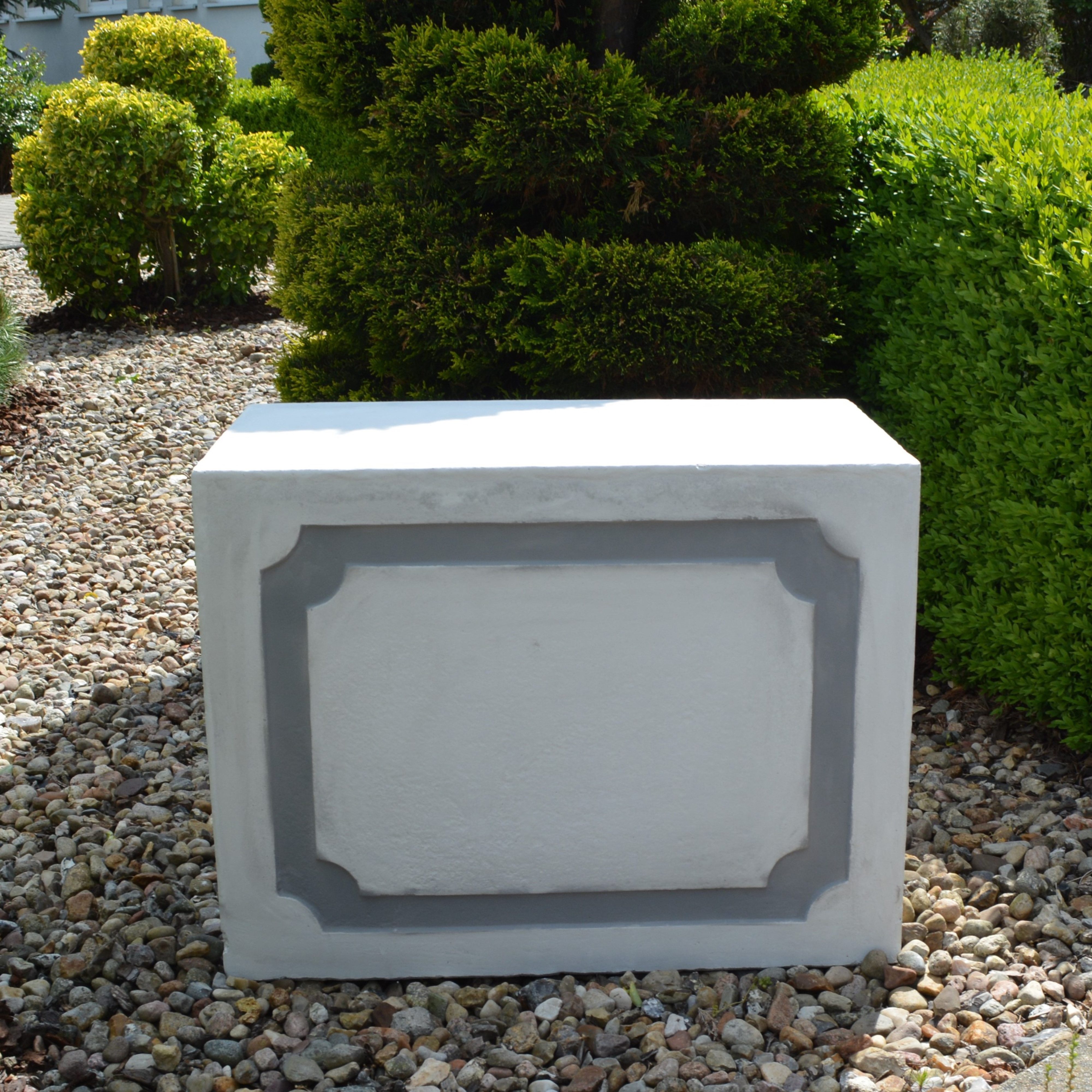 gartendekoparadies.de Gartensockel Rechteckiges Podest Sockel, Steinsockel, H. 50 cm, G. 150 kg, Frostsicher
