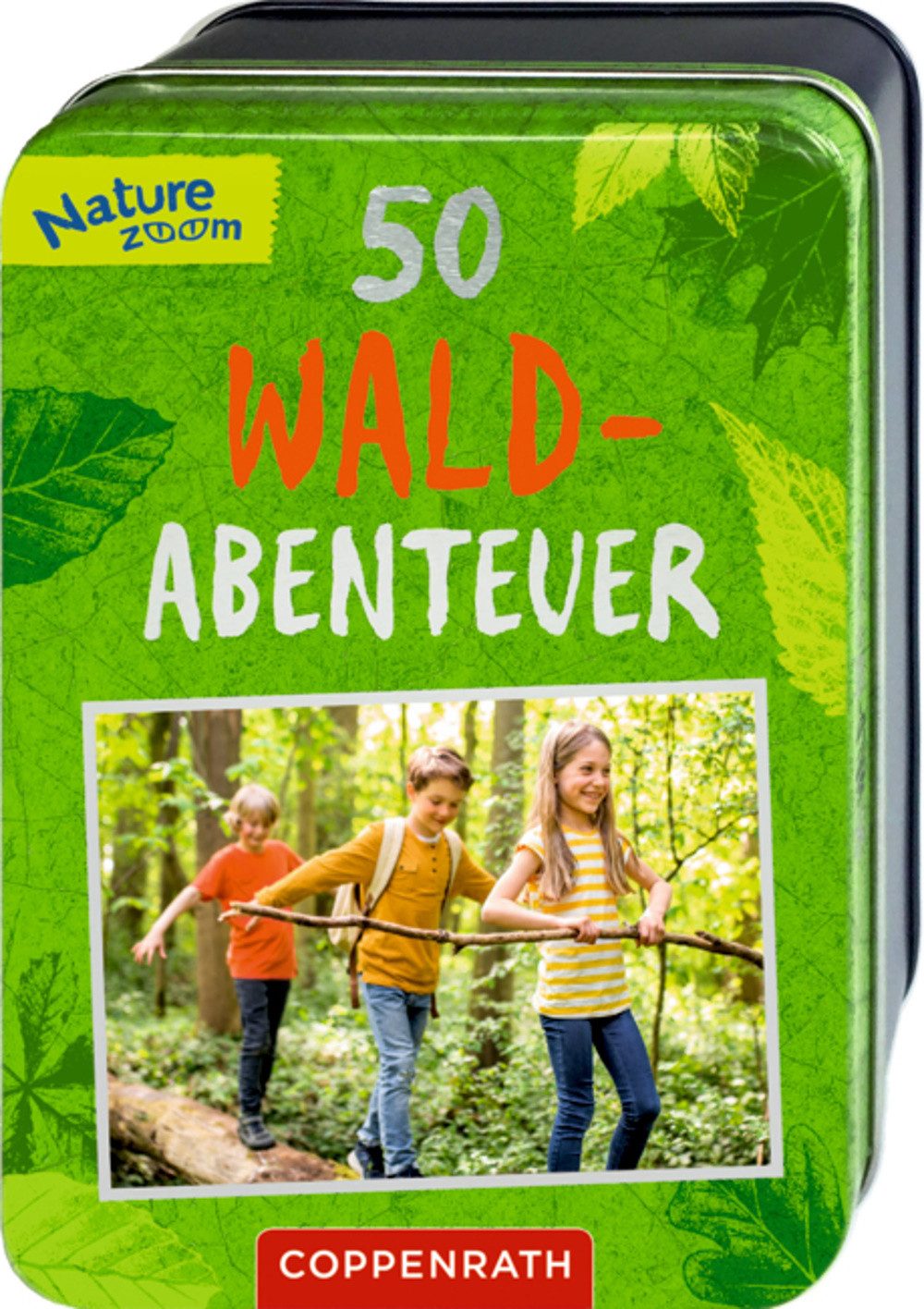 COPPENRATH DIE SPIEGELBURG Kreativset 50 Wald-Abenteuer Nature Zoom Outdoor Kartenset Blechdose