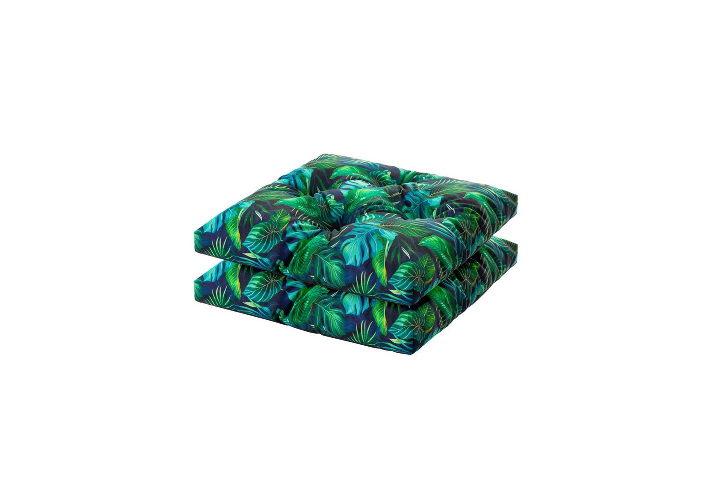 Hobbygarden Stuhlkissen Sitzkissen 45x45cm wasserdichtes Stuhlkissen für Gartenstühle Sessel, 6 cm Polsterung, wetterfest, Outdoor & Indoor geeignet