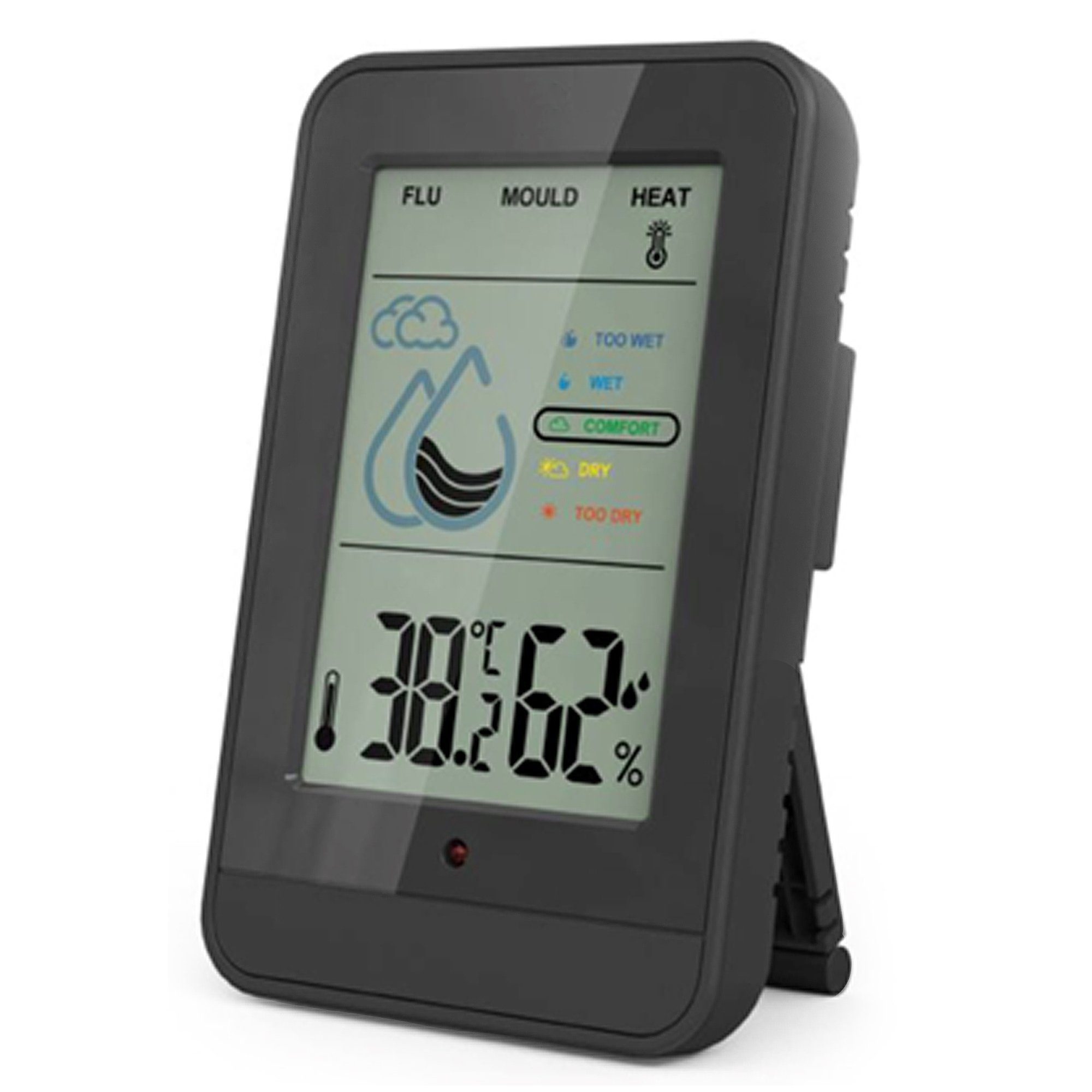 Miraval Klimamesser Raumklimastation mit Warnfunktion, (Inklusive Akku), Robustes Kunststoffgehäuse, Raumklima-Übersicht, Schimmelwarner