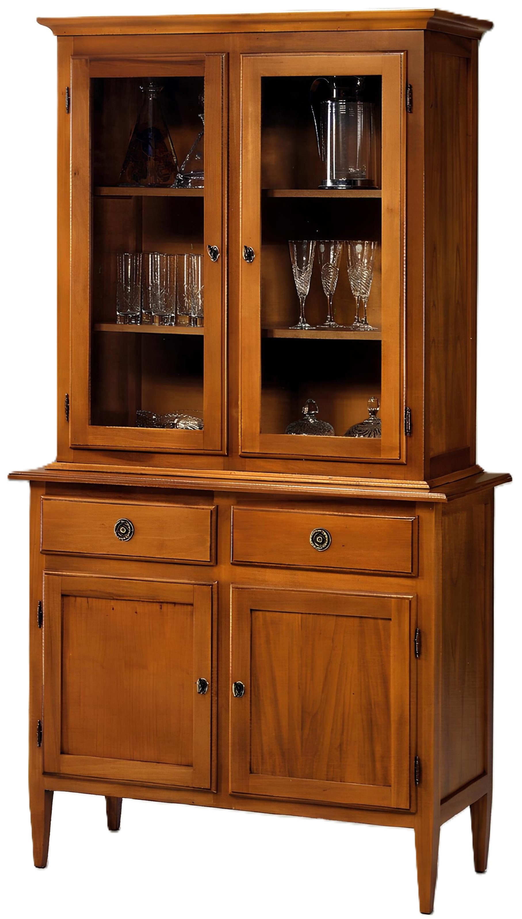 Xlmoebel Anrichte Klassische Schrankvitrine aus Glas mit Regalen und Vitrinen (Anrichte), Hergestellt in Italy