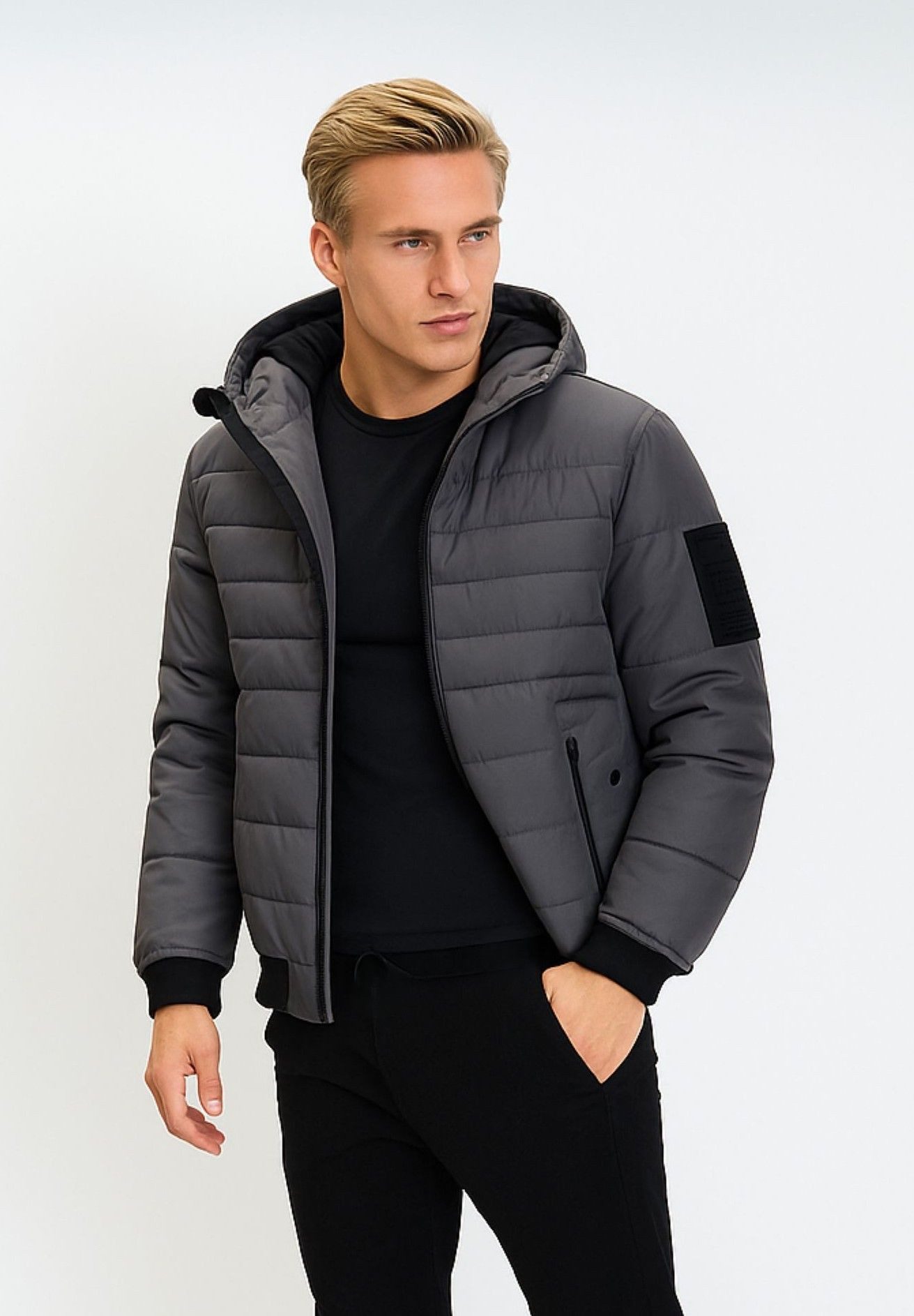 Winterjacke Gefütterte Jacke mit Bündchen (XS-XXL)