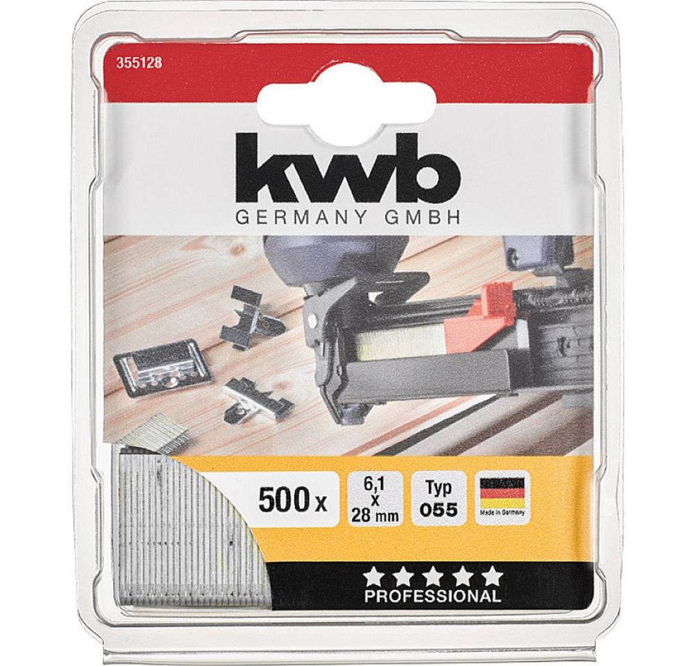 Thumbnail - kwb Nagler Klammern, 6.1 mm x 28 mm, Schmalrücken, Stahl