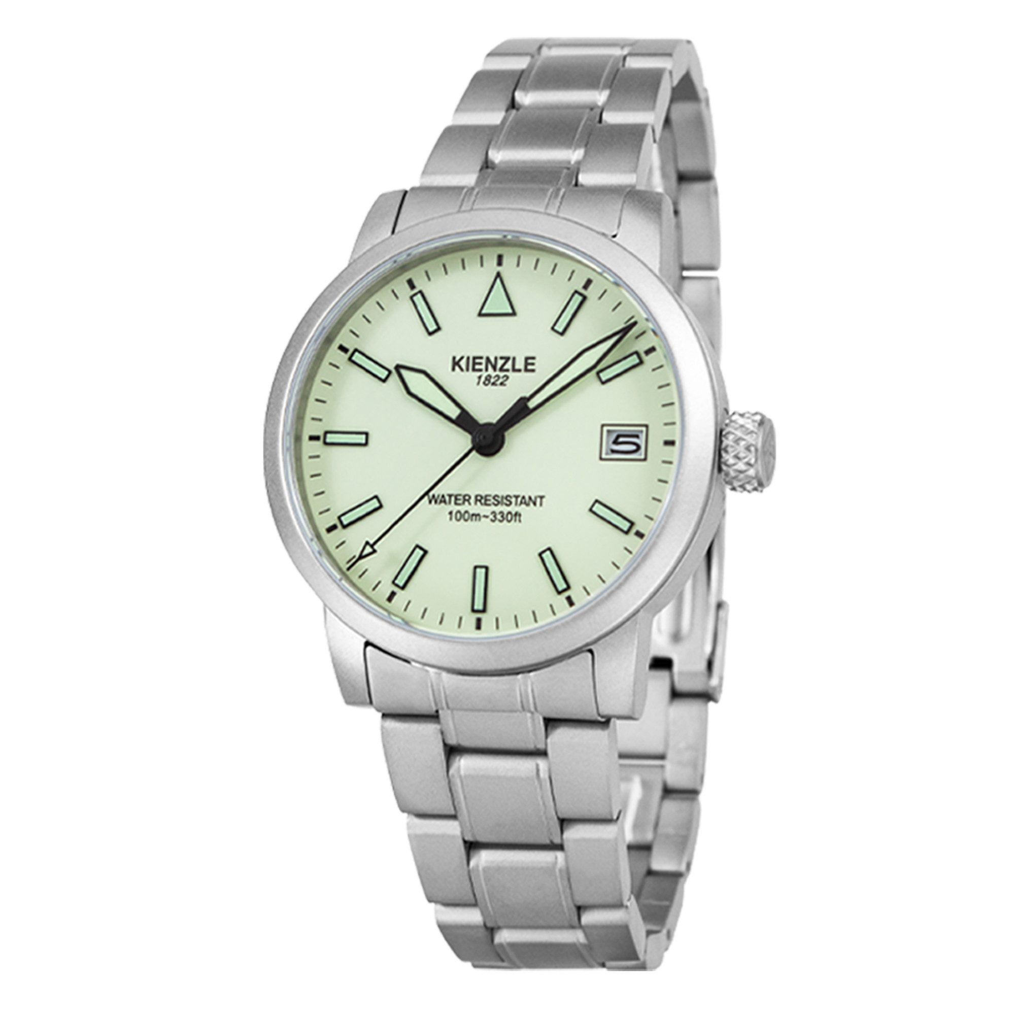 Kienzle Quarzuhr FLIEGER Quarz Armbanduhr Edelstahl KG416H