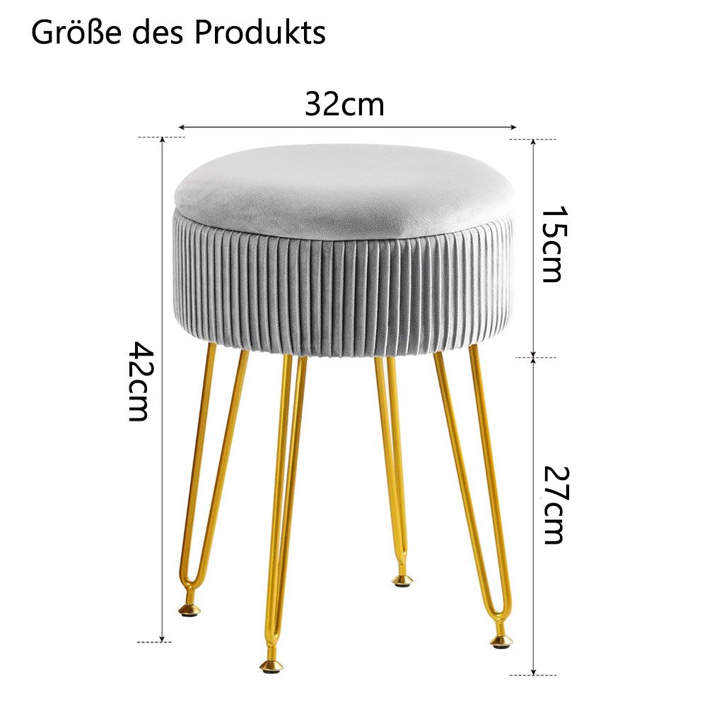 NUODWELL Sitzhocker Samt Speicher Fußstütze Hocker, günstig online kaufen