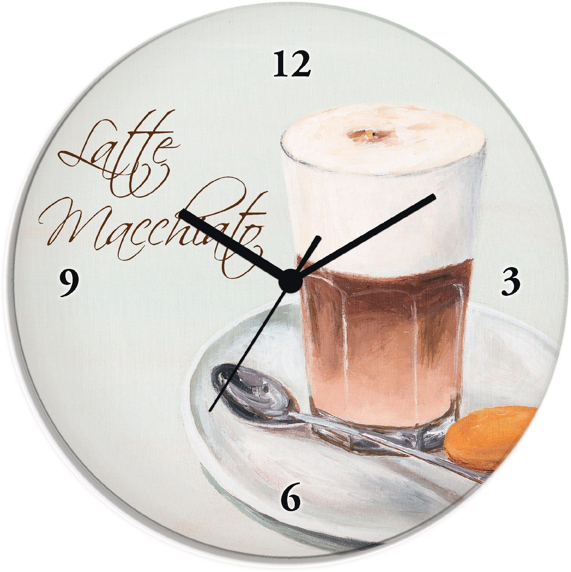 Artland Wanduhr Latte Macchiato (wahlweise mit Quarz- oder Funkuhrwerk, lautlos  ohne Tickgeräusche)