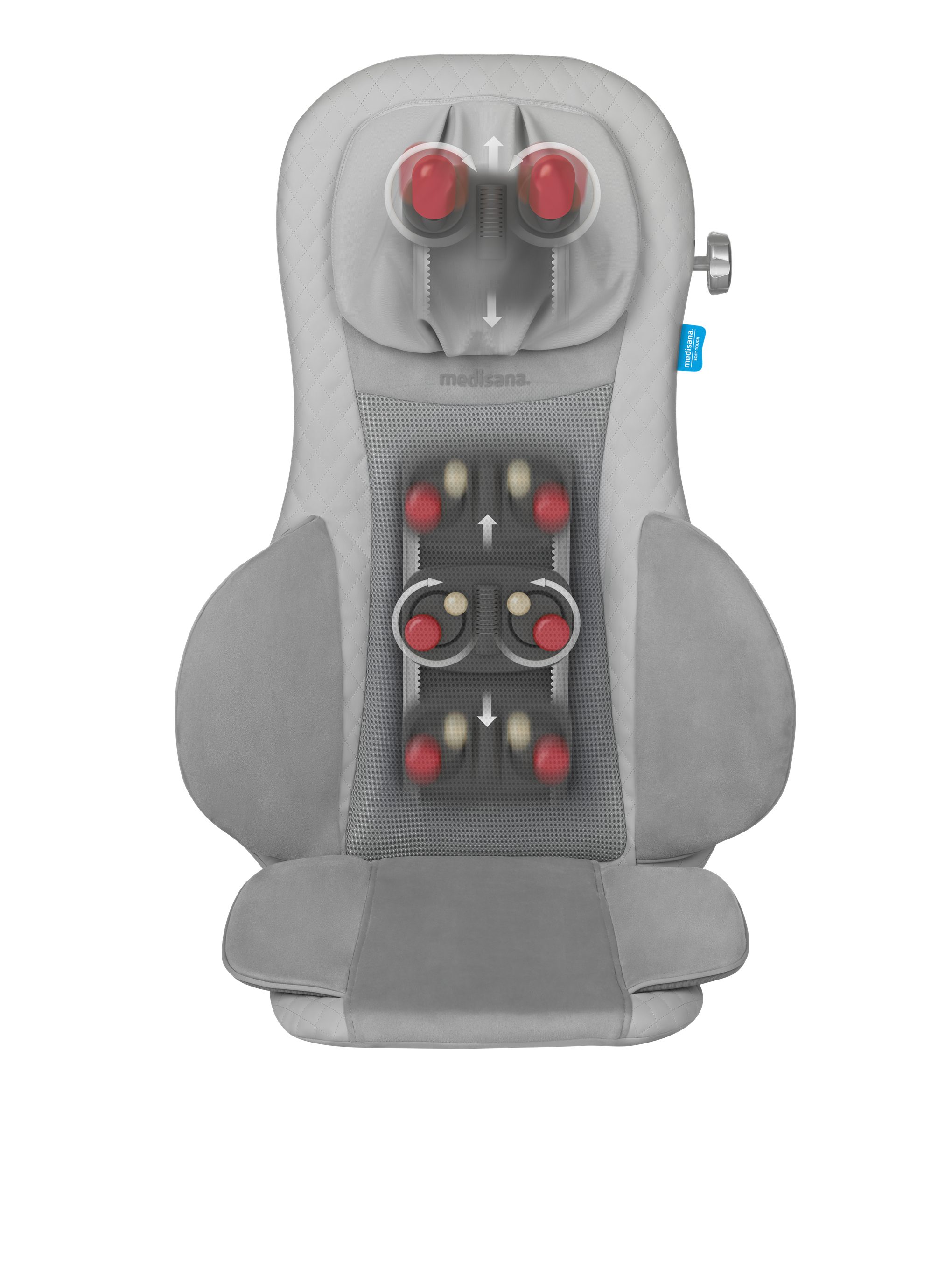 medisana Massagesitzauflage MCG 820 mit Nackenmassage und Gel-Köpfen