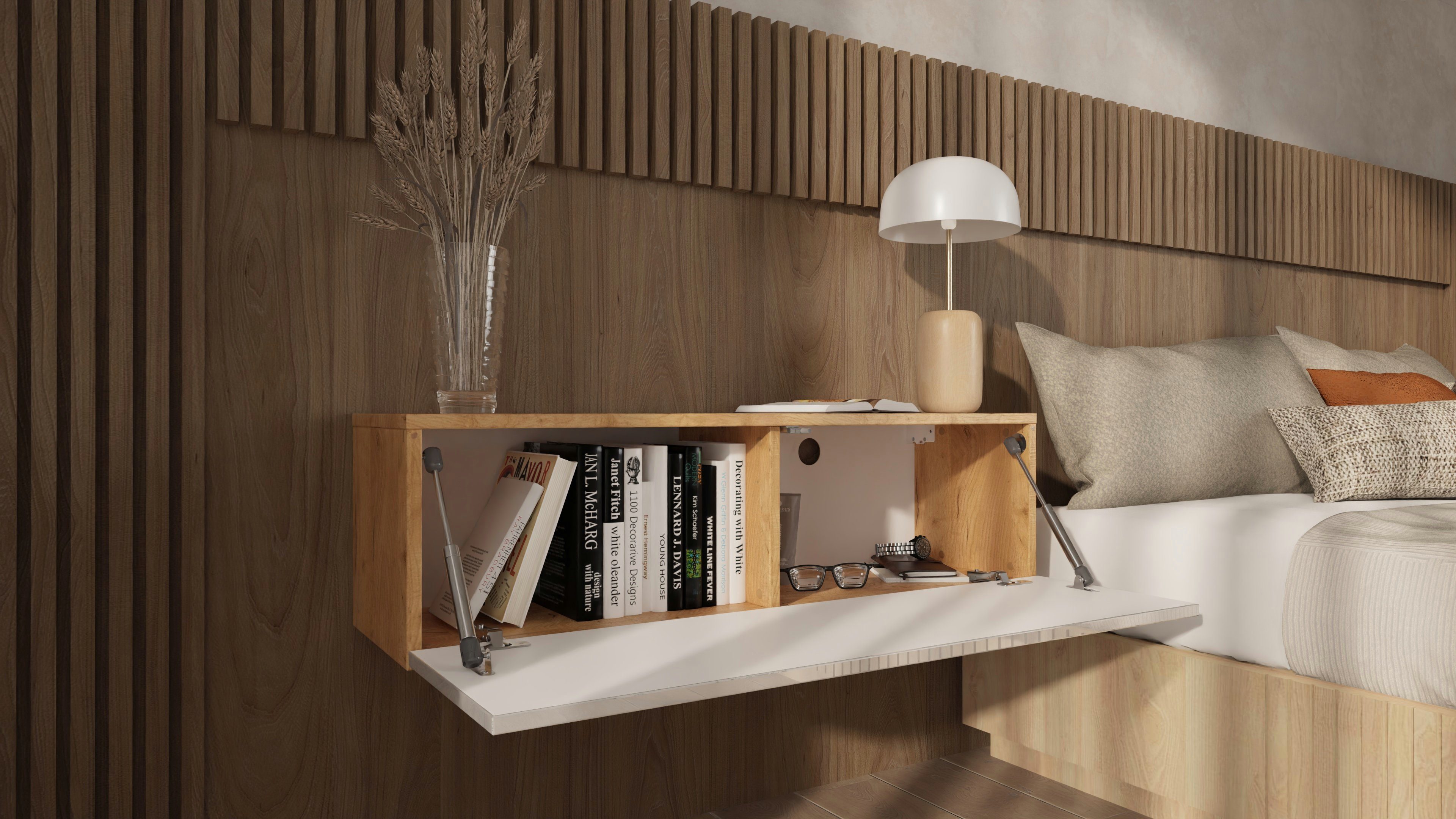 Platan Room Nachttisch, Wandschrank hängende Nachtkommode günstig online kaufen