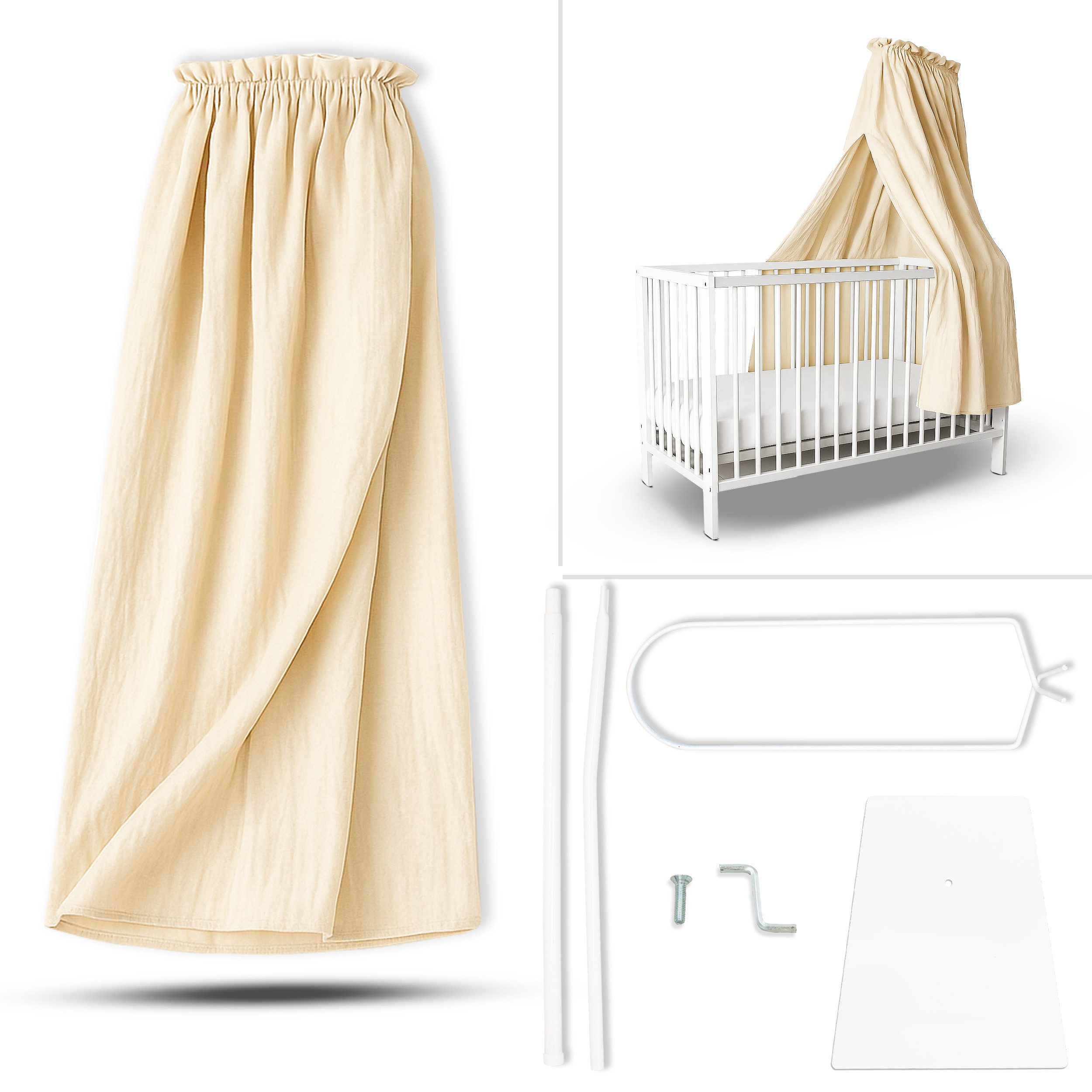 Babykajo Betthimmel Stoff + Ständer (Set, 1-tlg., in verschiedenen Variante günstig online kaufen
