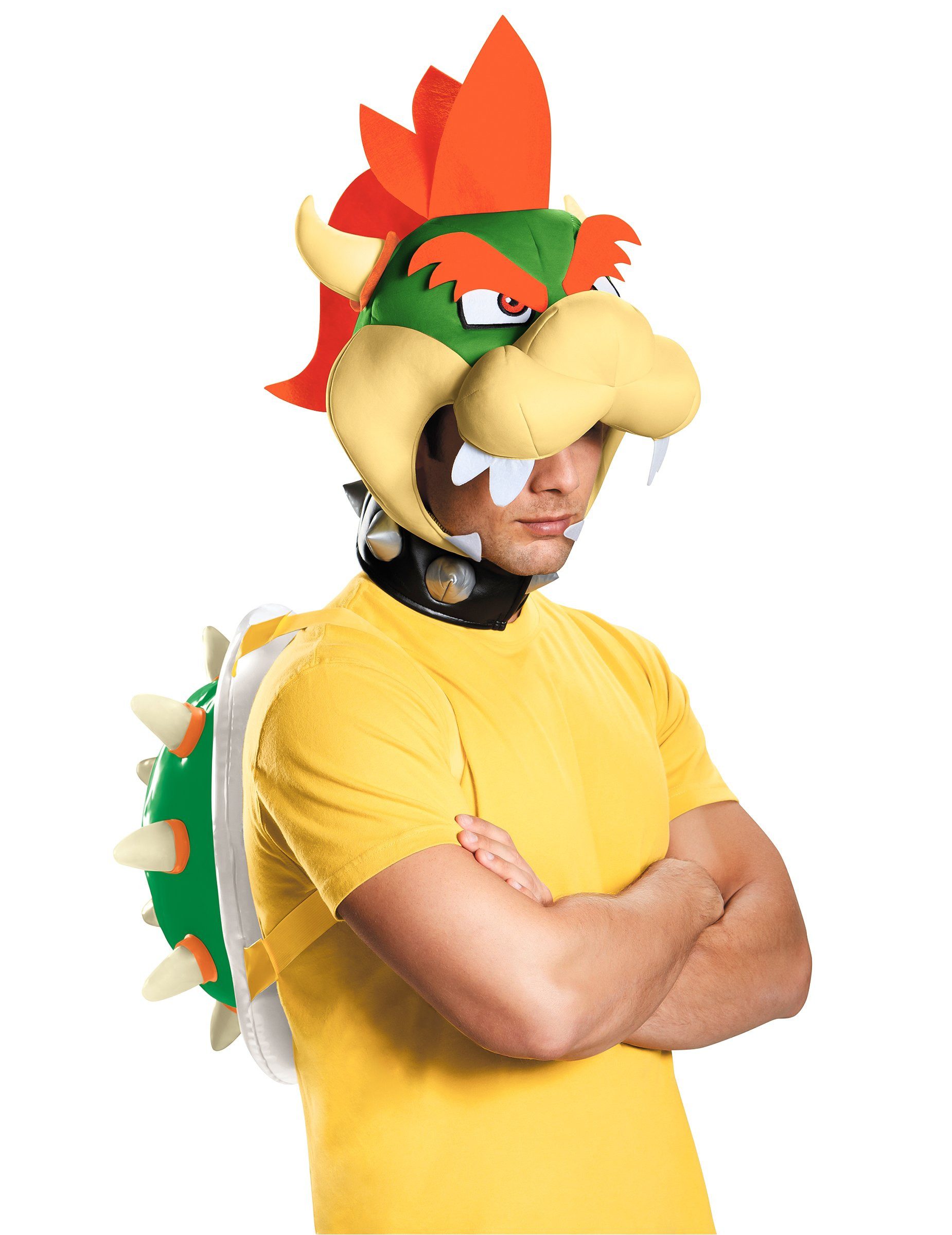 Disguise Kostüm Bowser-Accessoire-Set für Erwachsene Nintendo-Lizenzartikel 2-teilig