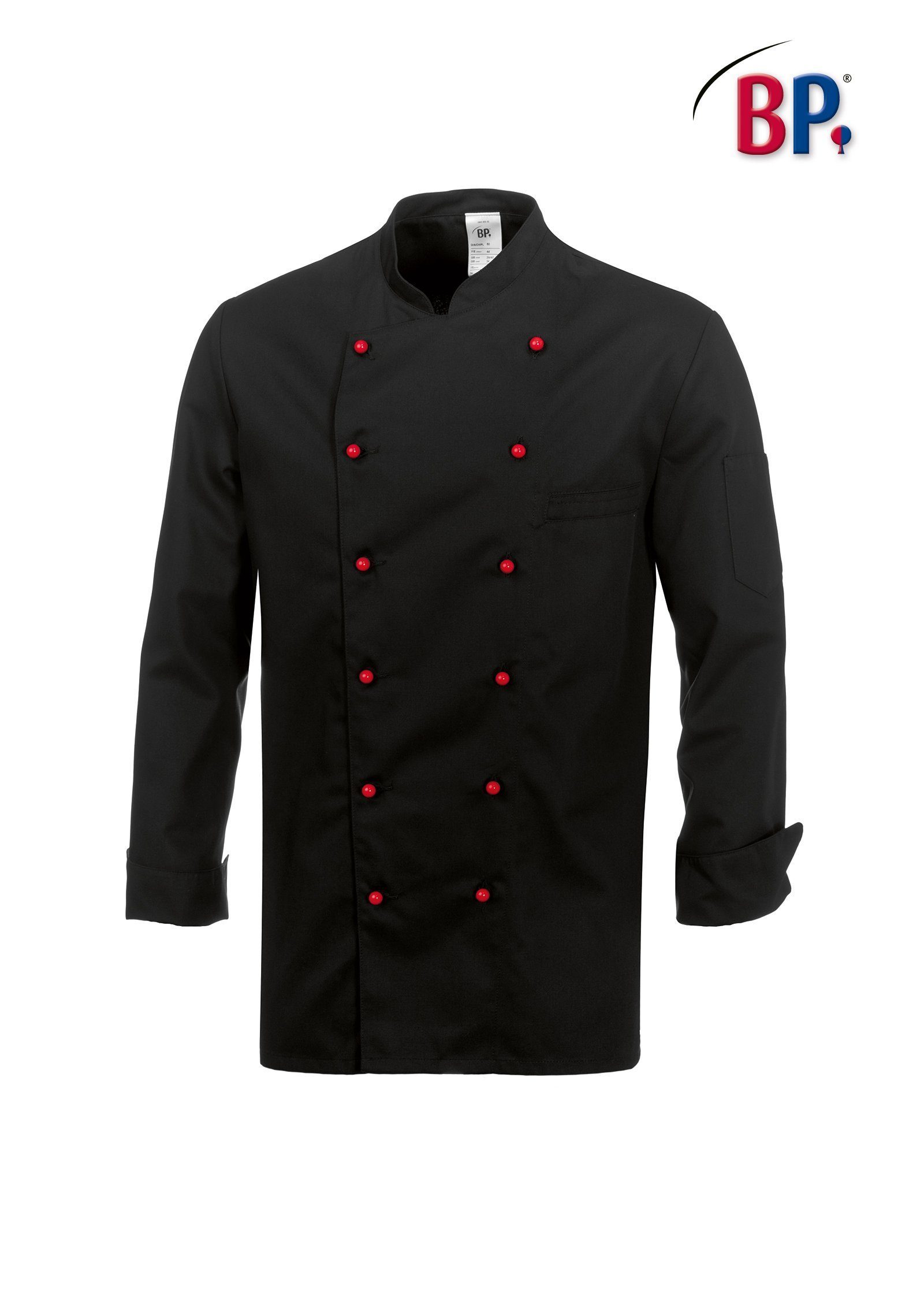 bp Kochjacke Langarm, Schwarz günstig online kaufen