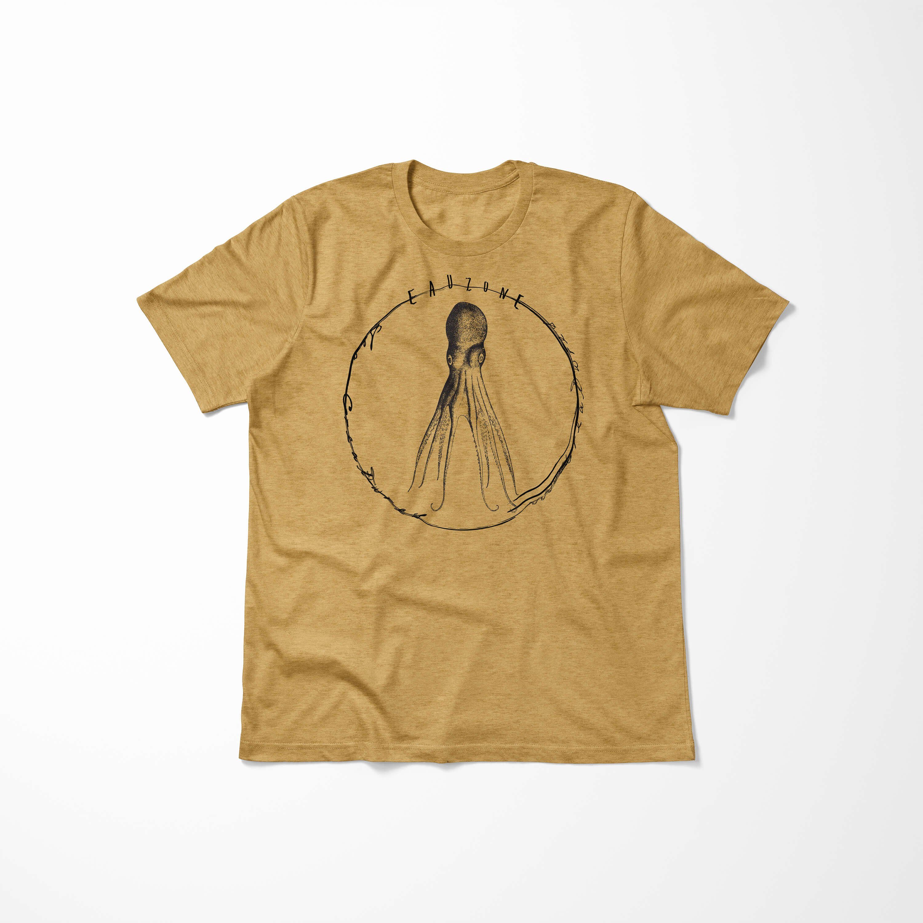 T-Shirt feine 051 Sea Struktur Schnitt Sea Art Gold Serie: Antique Creatures, / Tiefsee Sinus sportlicher und - T-Shirt Fische