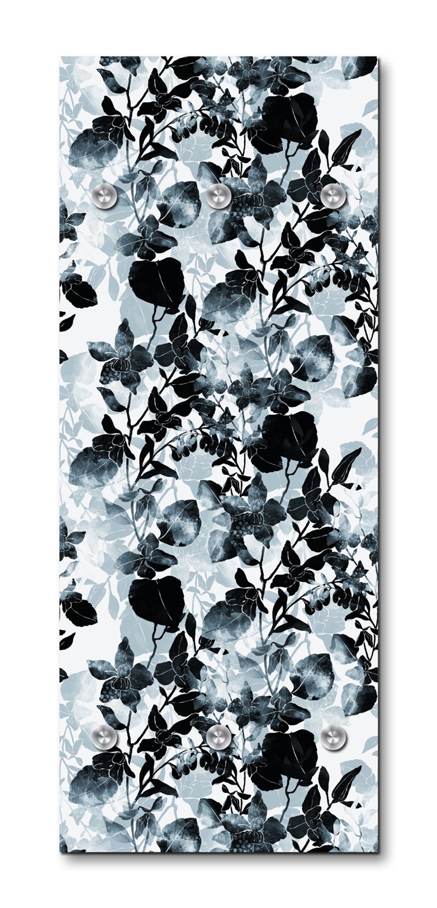 queence Wandgarderobe Penela - Garderobe aus hochwertigem Acrylglas Blume, Pflanze, Efeu (1 St), 50x120 cm - mit Edelstahlhaken