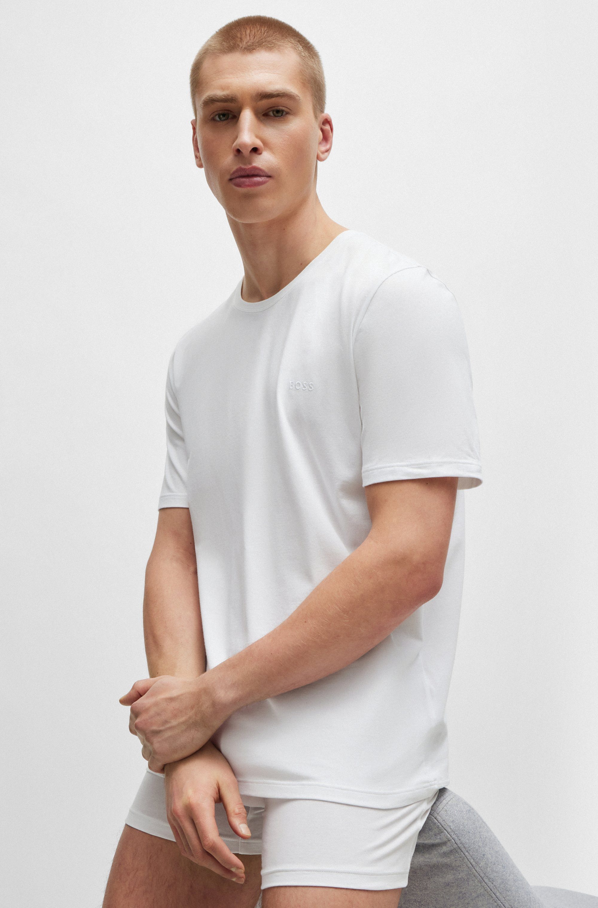 BOSS T-Shirt Mix&Match T-Shirt R mit BOSS Stickerei auf der Brust günstig online kaufen