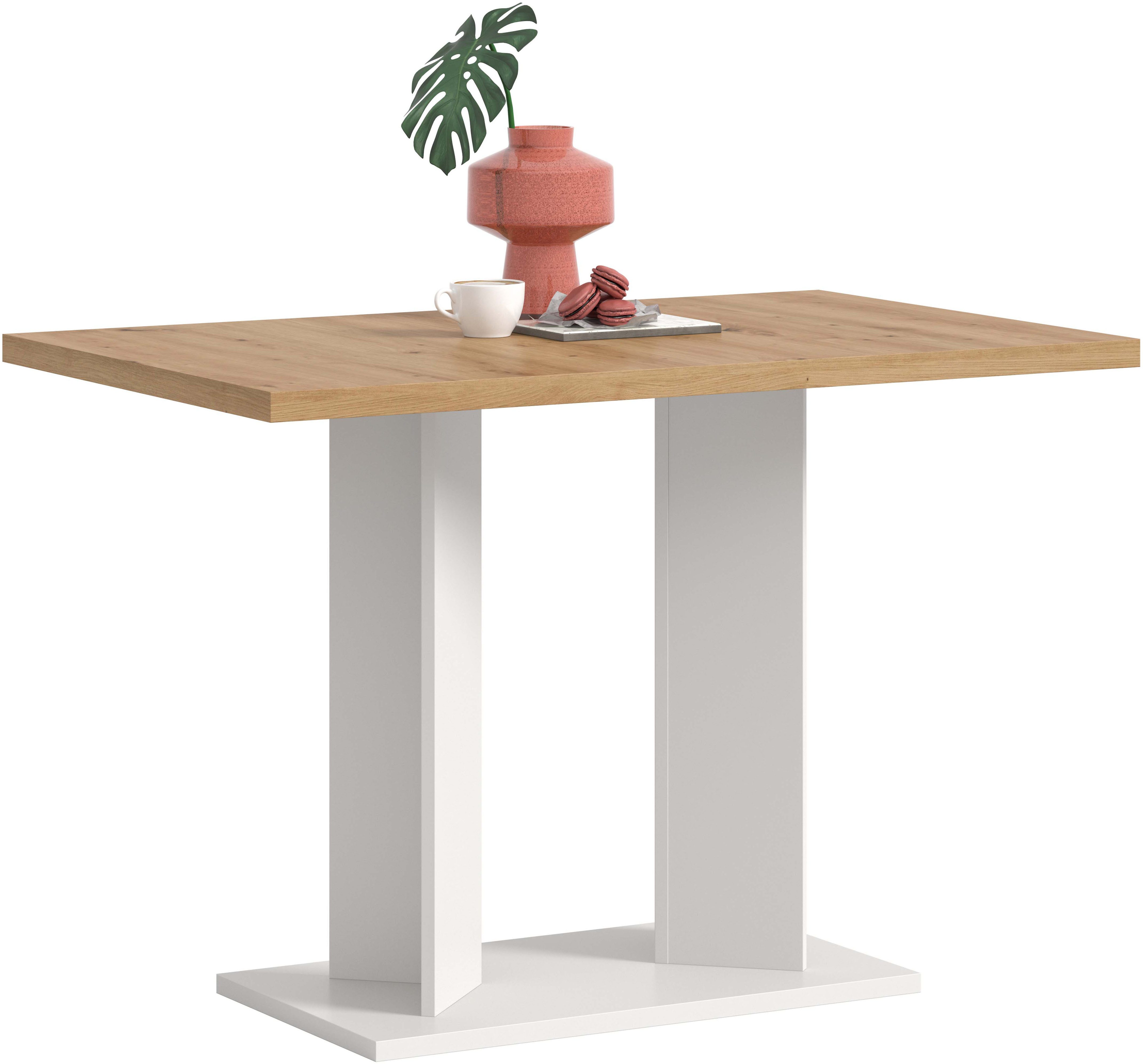 Home affaire Esstisch GERO, 110x76x70 cm, mit Säulengestell (1-St., in verschiedenen Ausführungen erhältlich), Tisch, Esstisch, Esszimmer, Esszimmertisch, Küchetisch, Bartisch