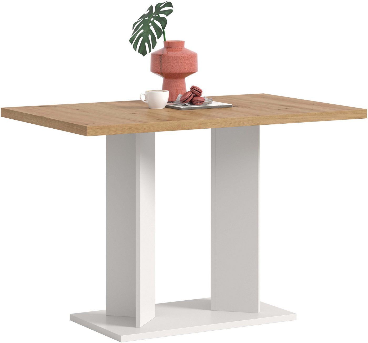 Home affaire Esstisch GERO, 110x76x70 cm, mit Säulengestell (1-St., in verschiedenen Ausführungen erhältlich), Tisch, Esstisch, Esszimmer, Esszimmertisch, Küchetisch, Bartisch