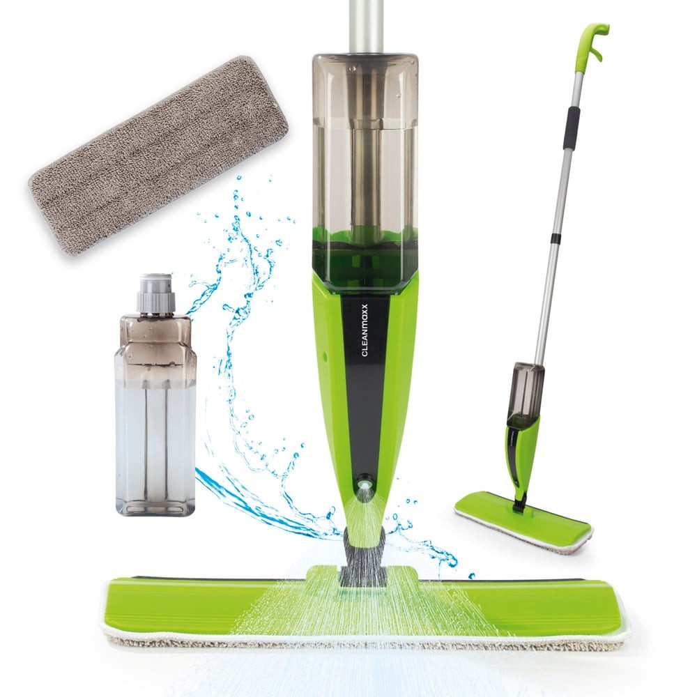 CLEANmaxx Wischmopp Spray-Mopp Mit integrierter Sprühfunktion 420-ml-Tank, mit praktischer Sprühfunktion und großem 420ml Tank