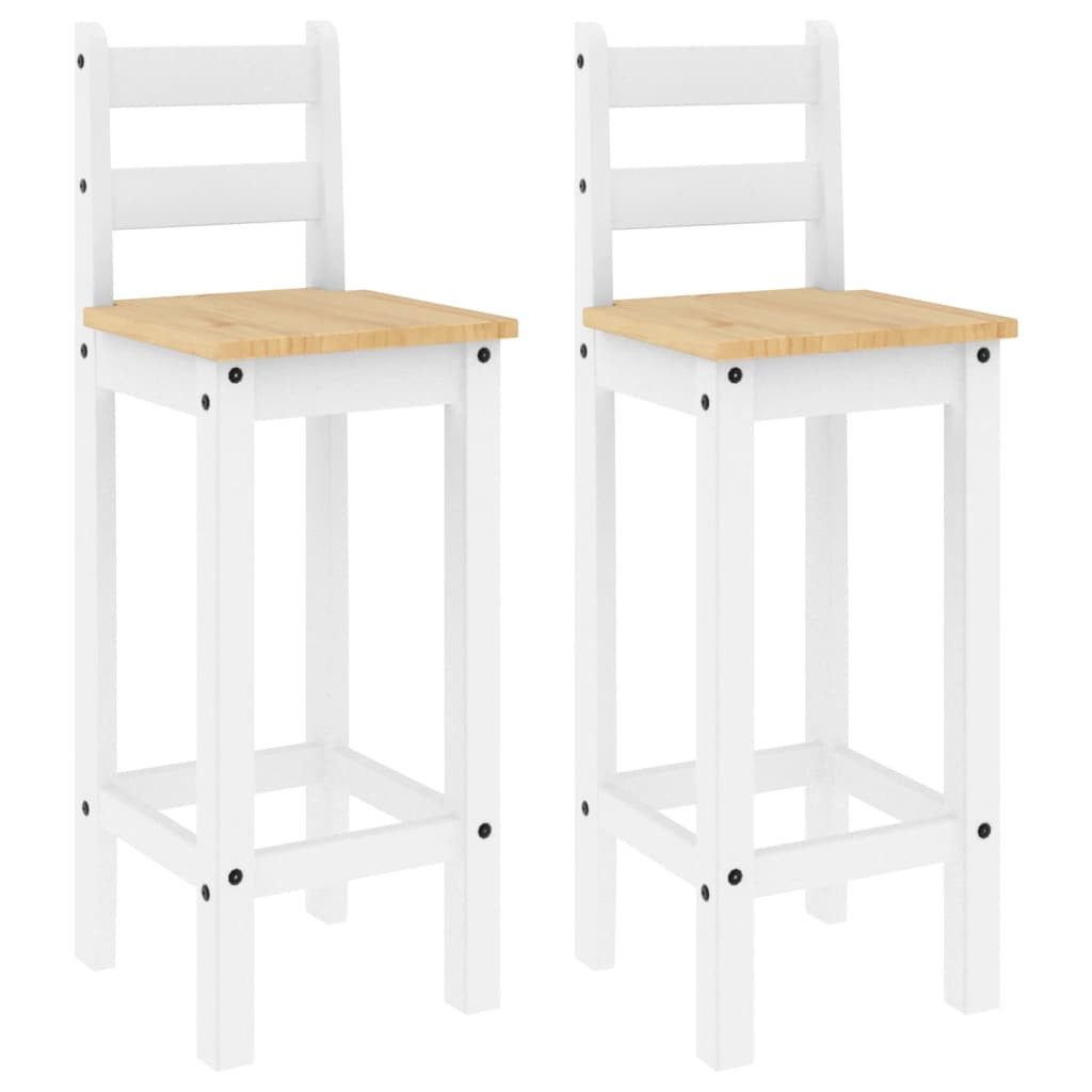 vidaXL Essgruppe Barstühle 2 Stk. Weiß günstig online kaufen