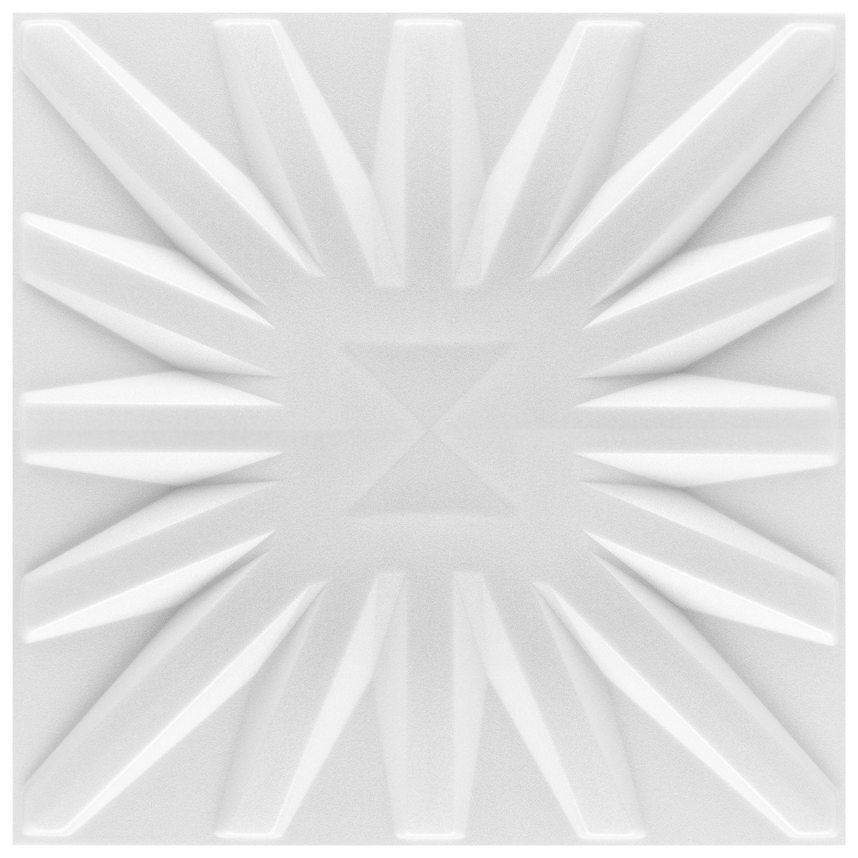 Hexim Wanddekoobjekt Sun (3D Paneele 50x50cm - Wand & Deckenverkleidung aus XPS Styropor (2 Quadratmeter) Wanddekoration TV Hintergrund Wohnzimmer Decke)