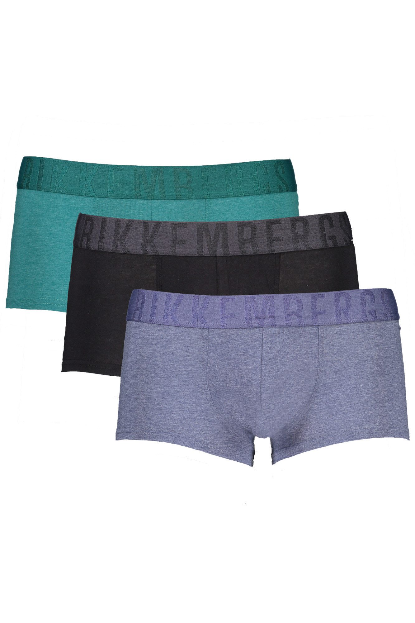 Bikkembergs Boxershorts Herren Boxershorts im Dreierpack: Komfort in Grün, Blau & Schwarz