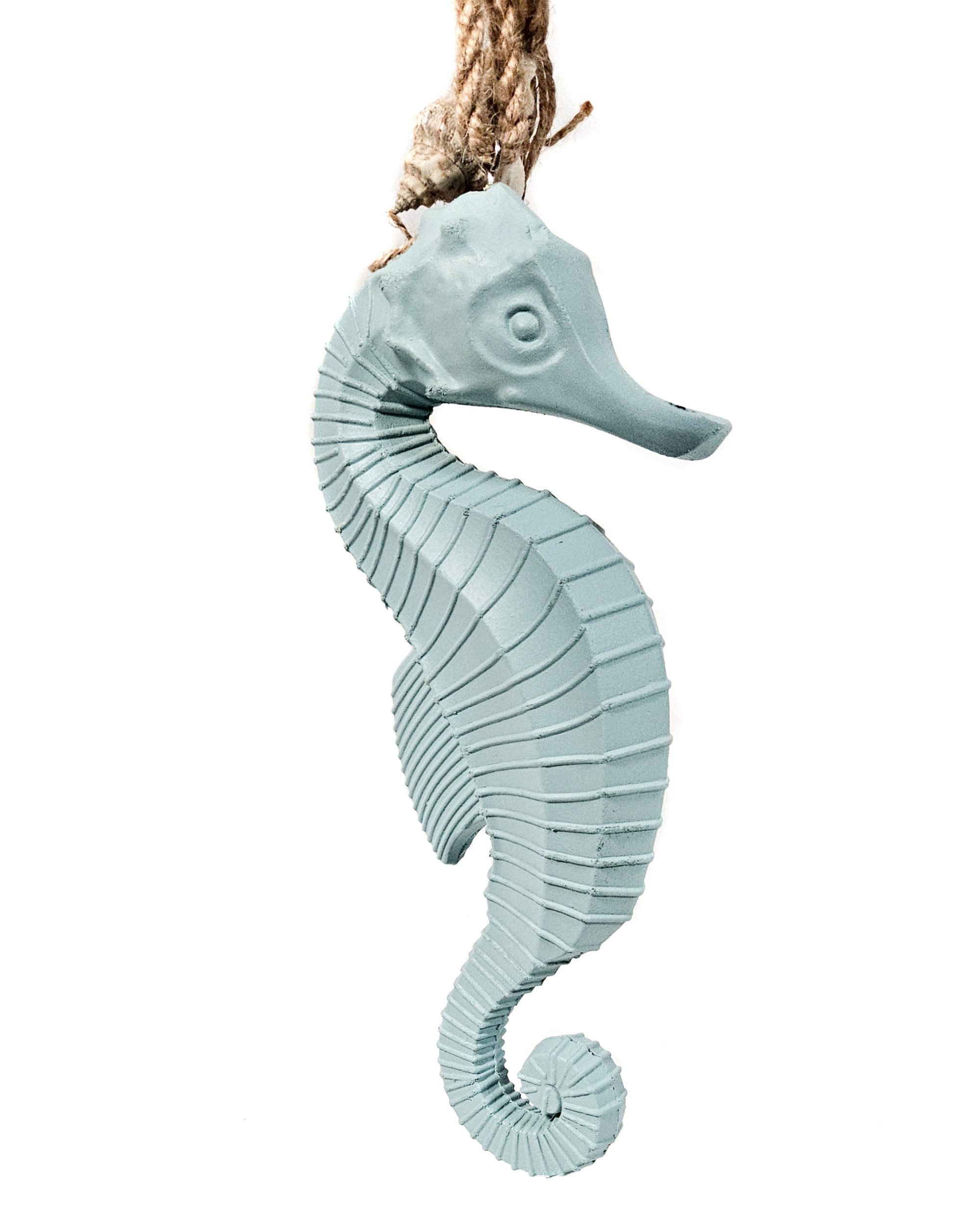 Yudu Dekofigur Seepferdchen mit Hanfseil Dekohänger Anhänger Maritim 49cm l günstig online kaufen
