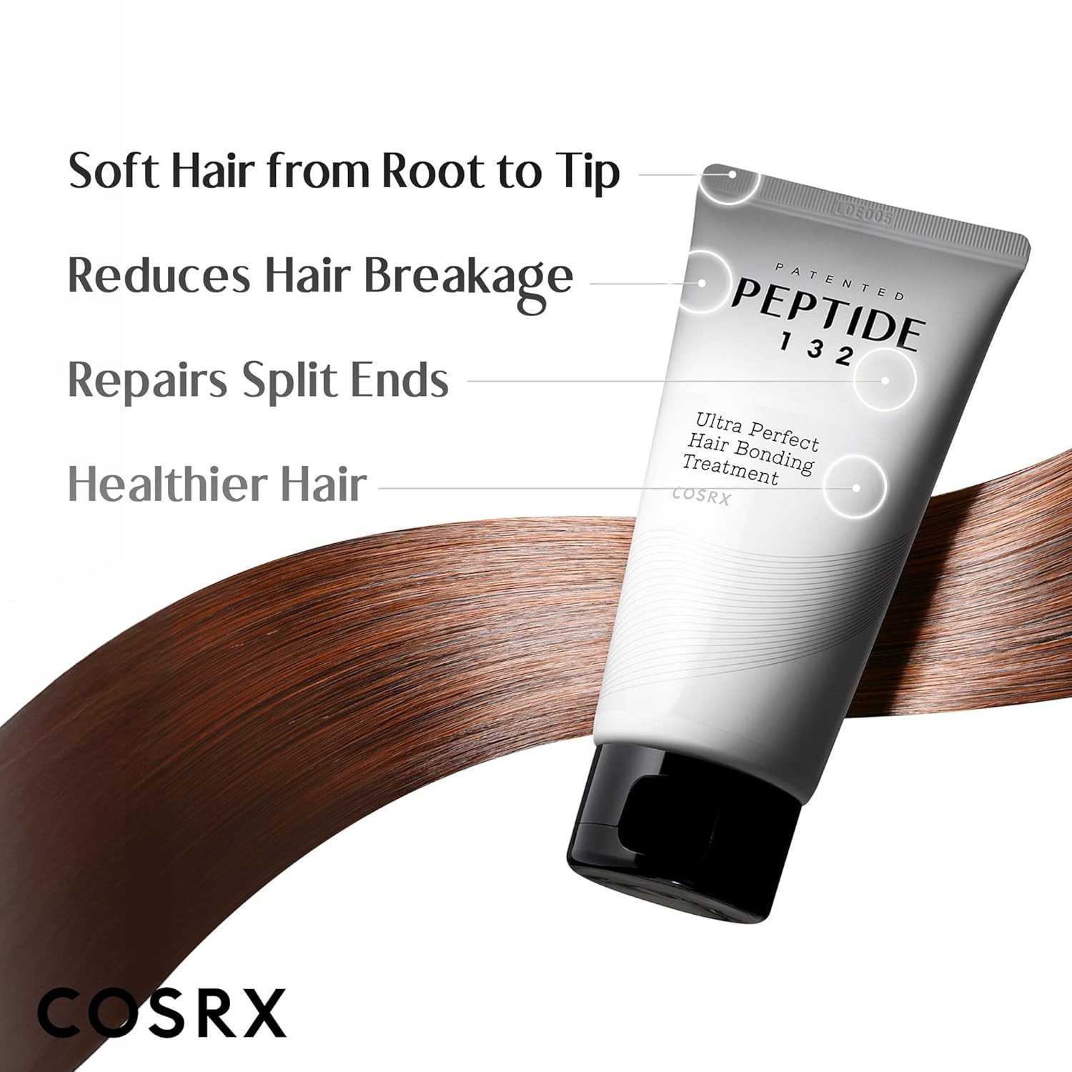 Cosrx Haarmaske Peptide-132 Ultra Perfect Hair Bonding Treatment 120 ml – Intensive, Reparatur, Anti-Frizz-Schutz & Feuchtigkeitspflege für, geschädigtes Haar, Patentierter Peptide, -132™-Komplex & pflanzliche Öle für seidenweichen Glanz
